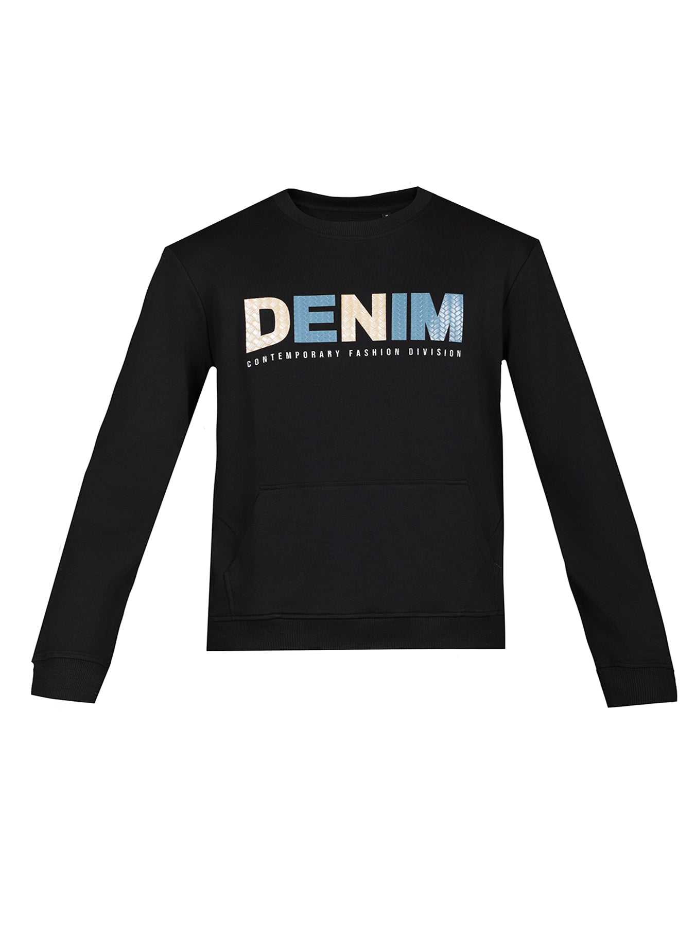 "Denim" Graphic Pullover