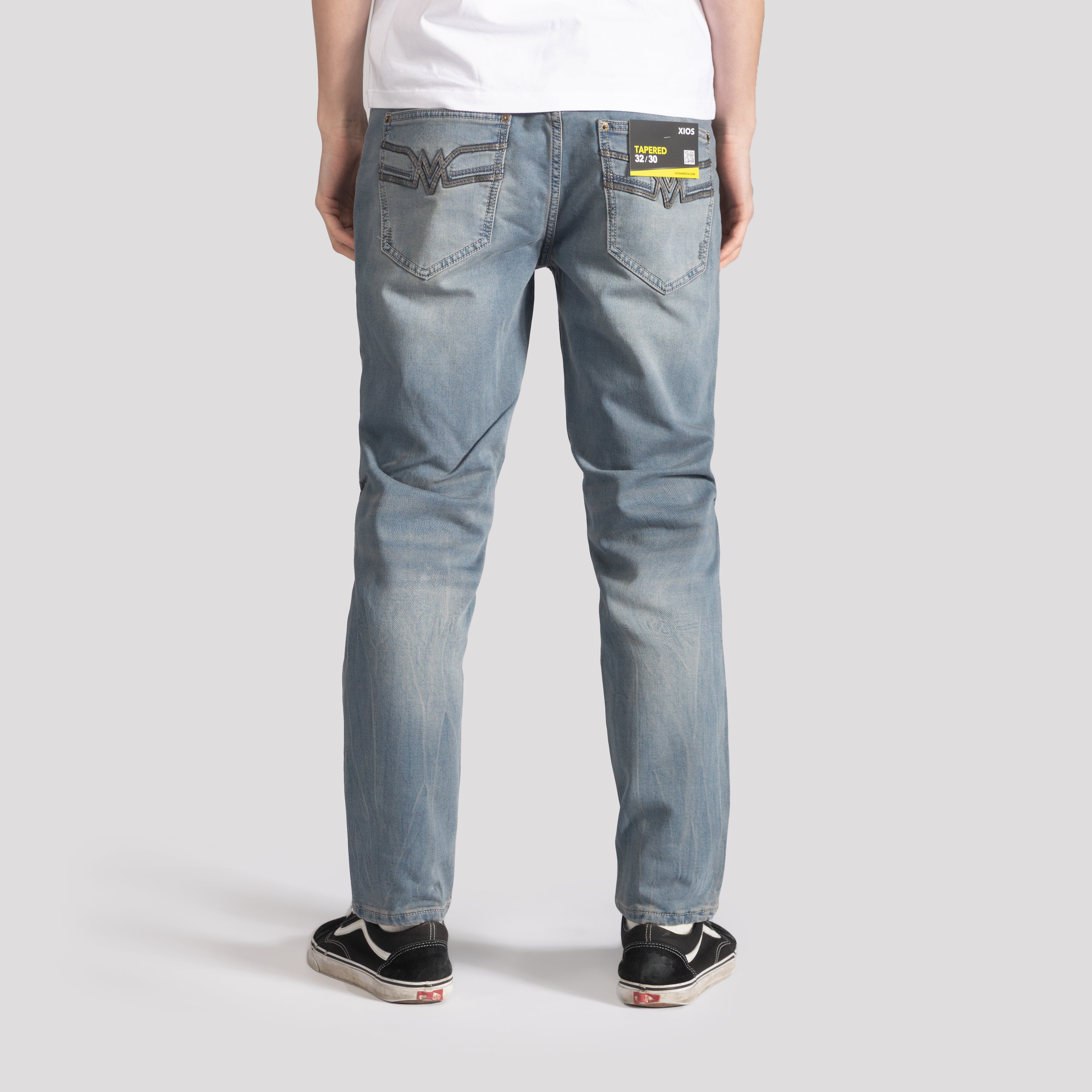 Ripped Knit Tapered Jeans - XIOS