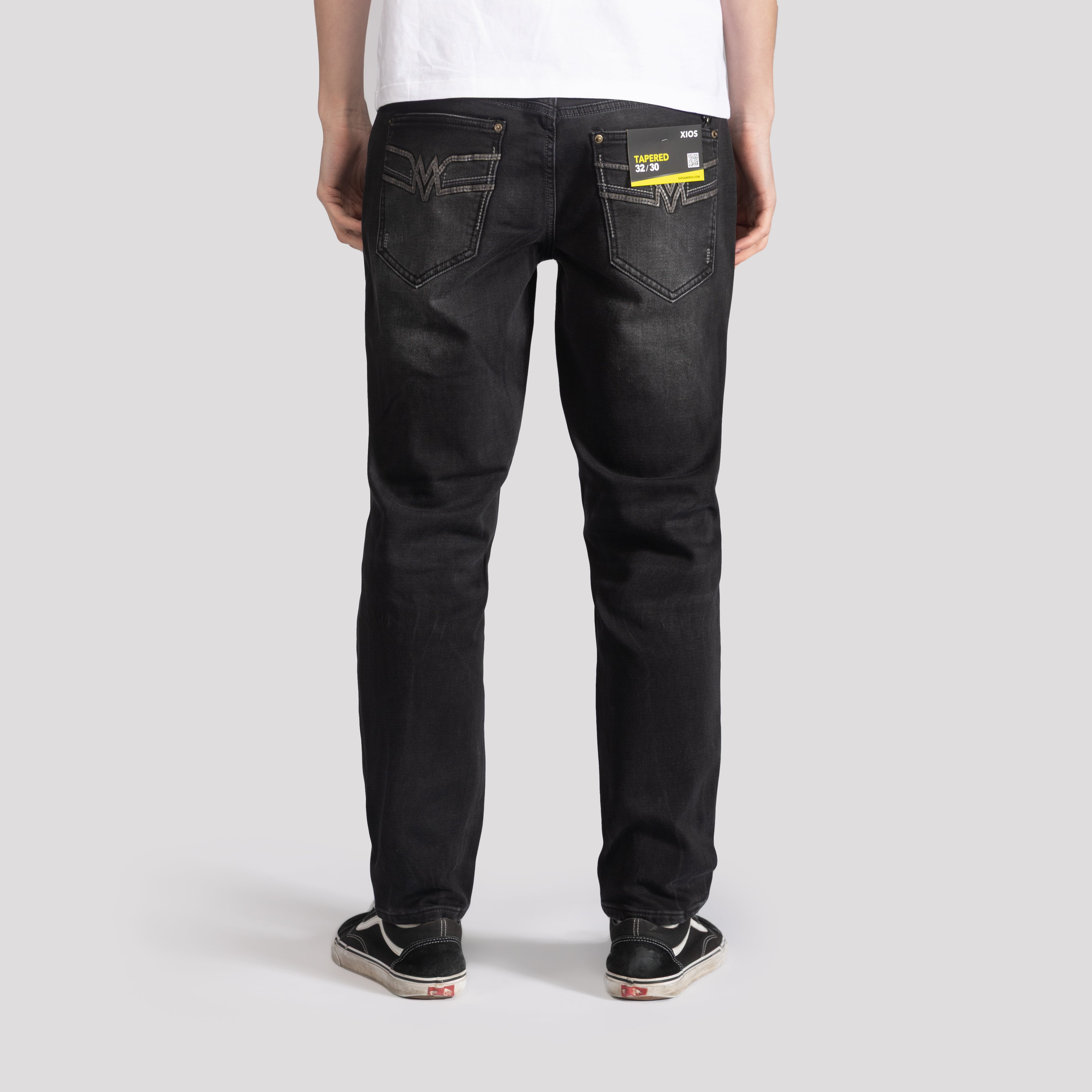 Ripped Knit Tapered Jeans - XIOS