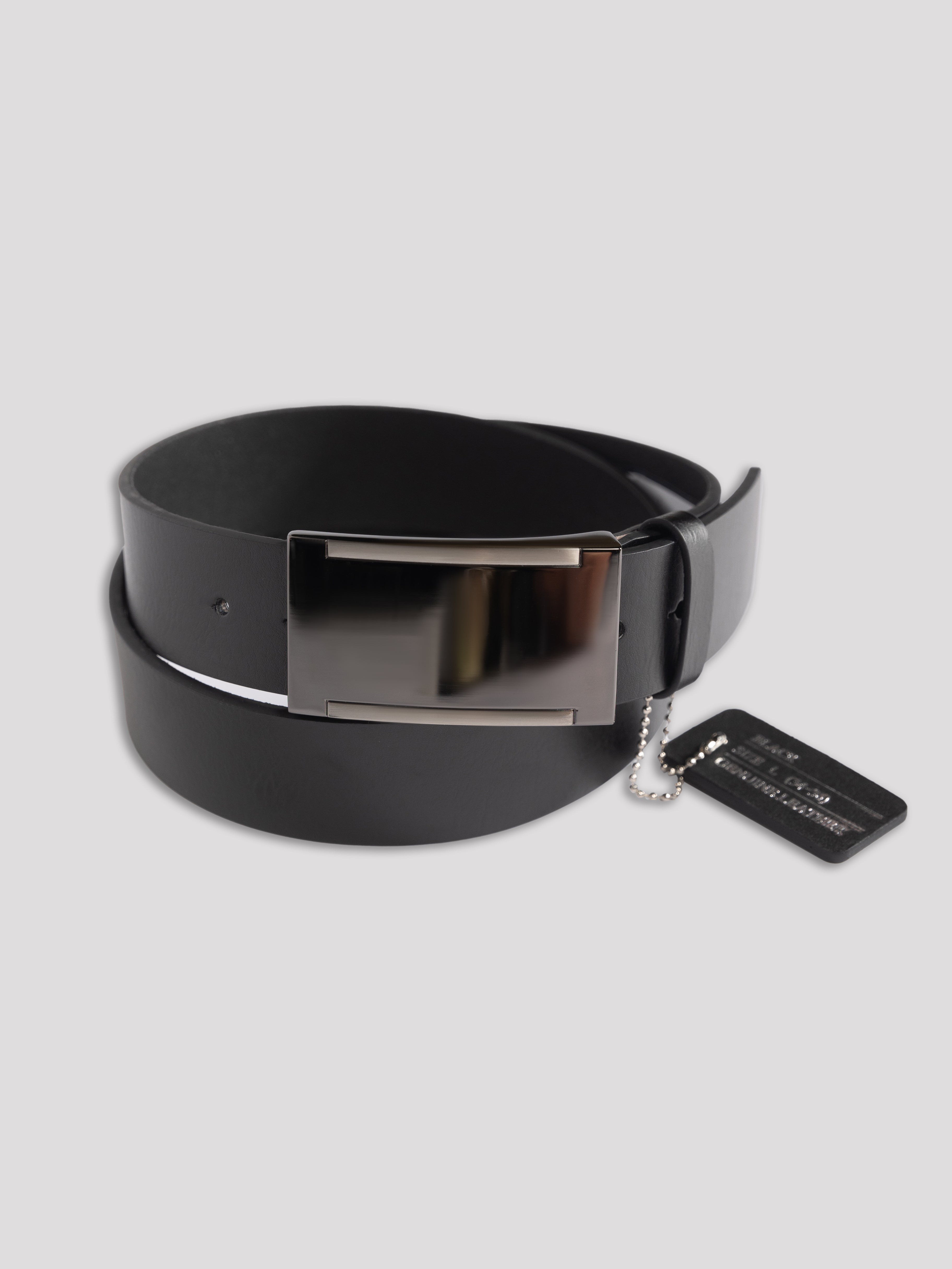 Box Buckle Leather Belt