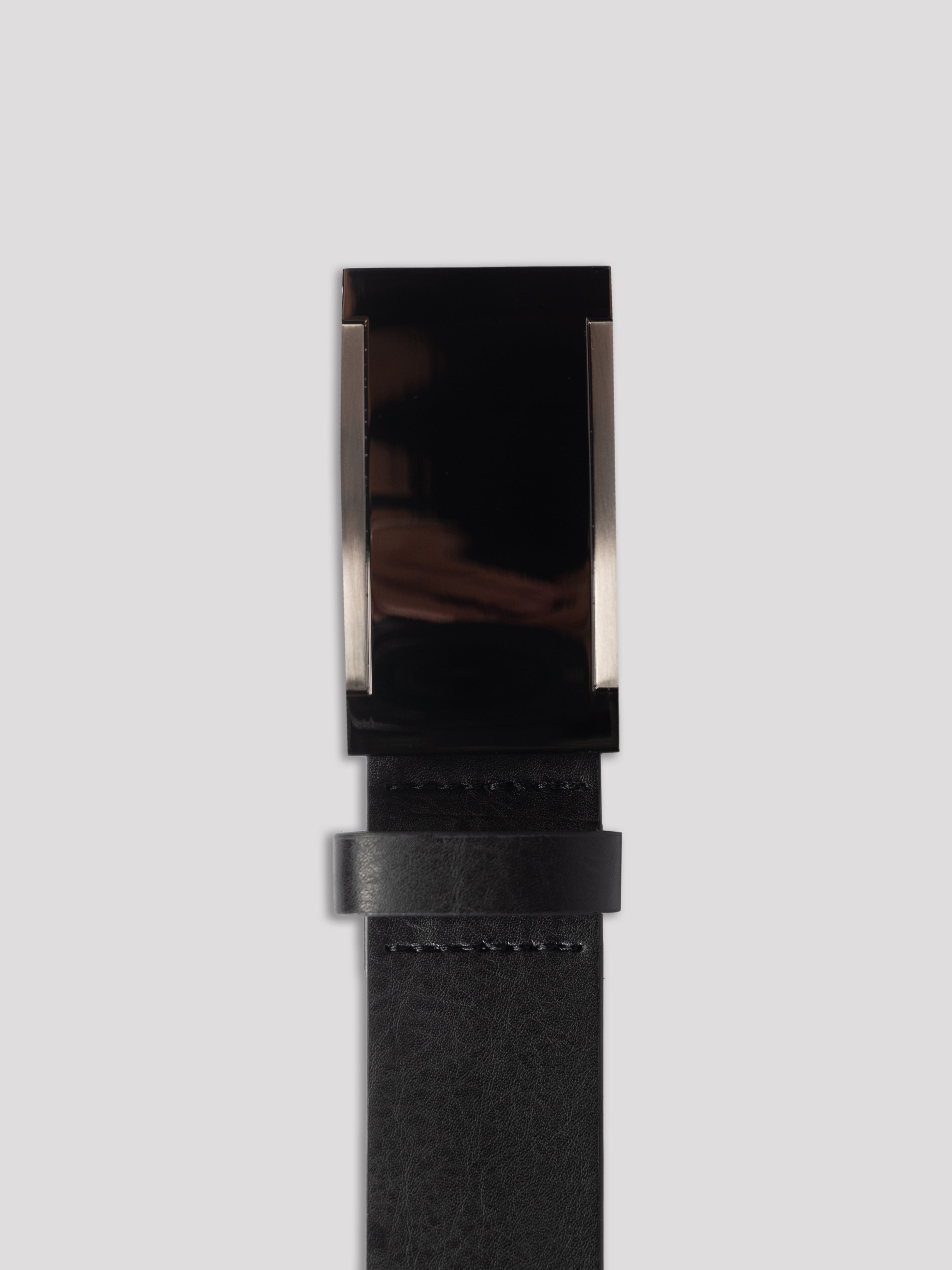 Box Buckle Leather Belt