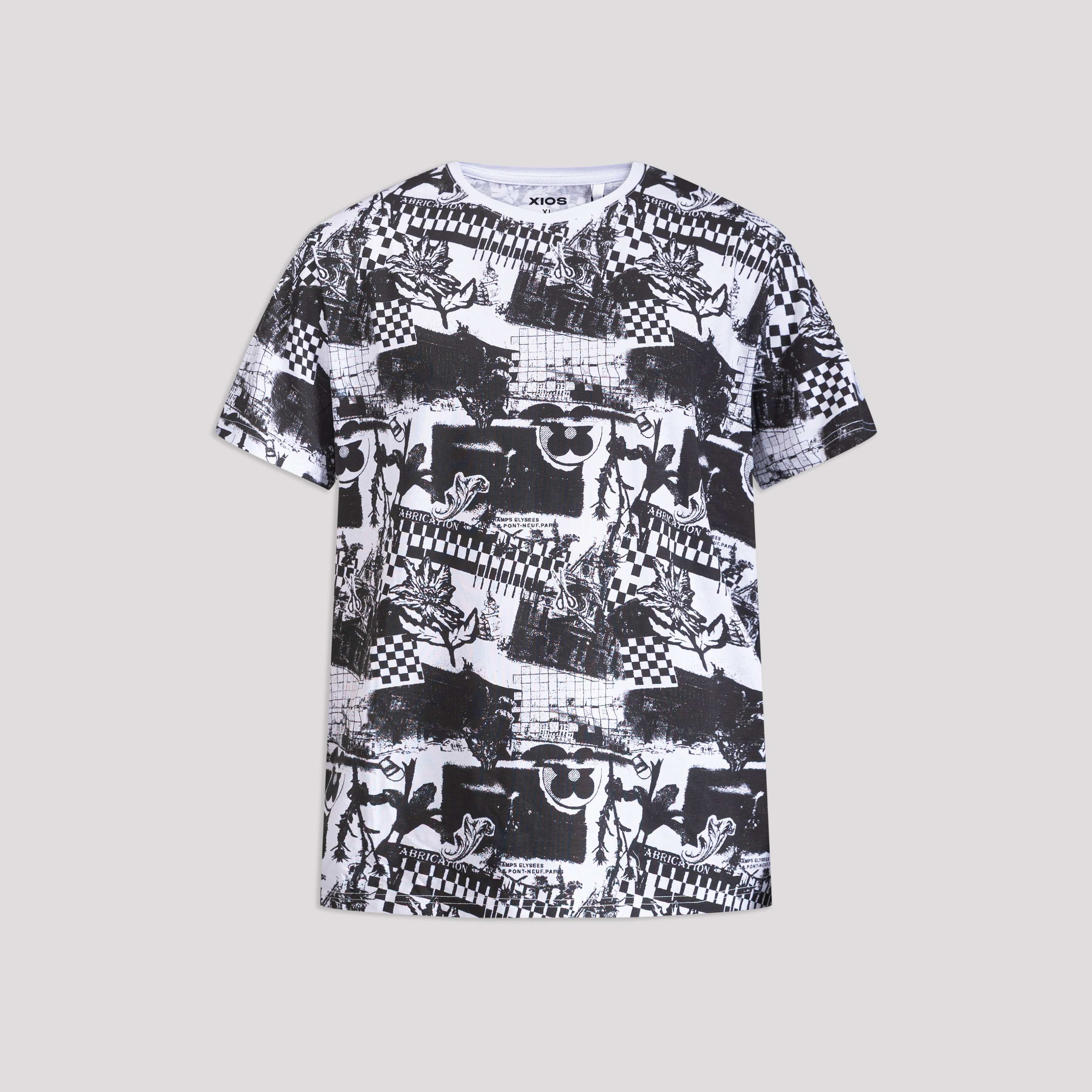 "Monochrome Collage Chaos" Graphic Tee - XIOS