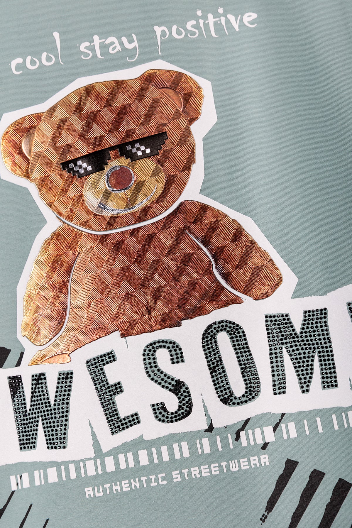 "Awesome" Teddy Bear Graphic Tee