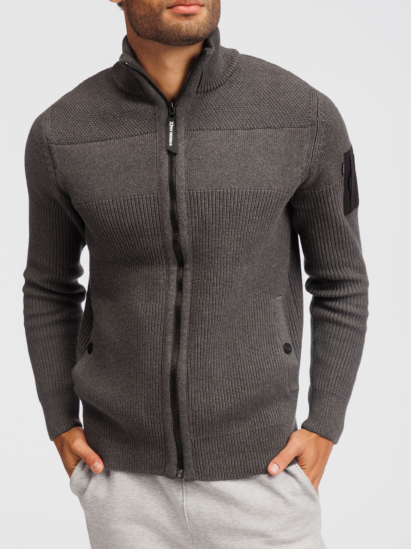 High Collar Sweater Jacket