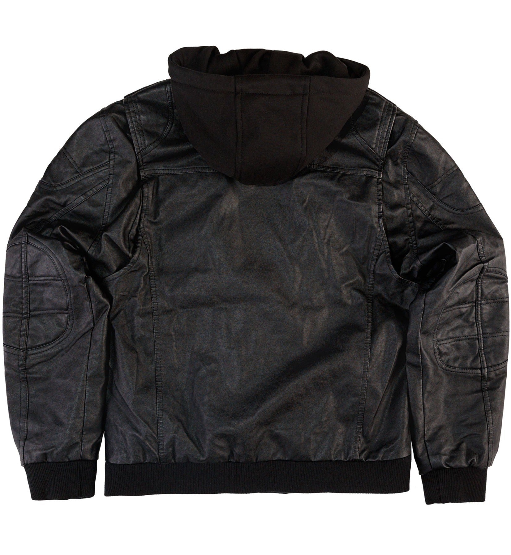 Hooded Leatherette Jacket