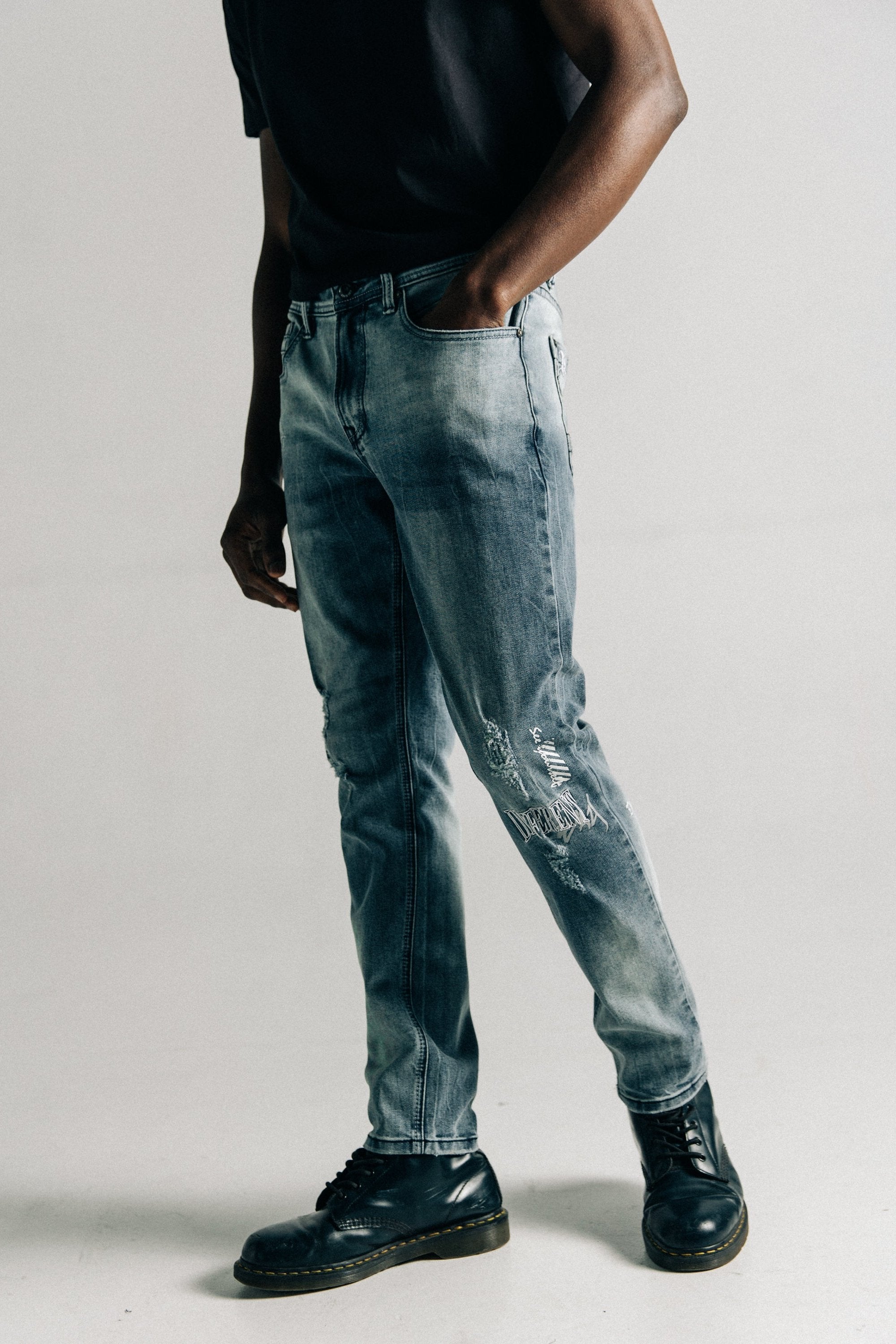 "Different" Graphic Skinny Jeans