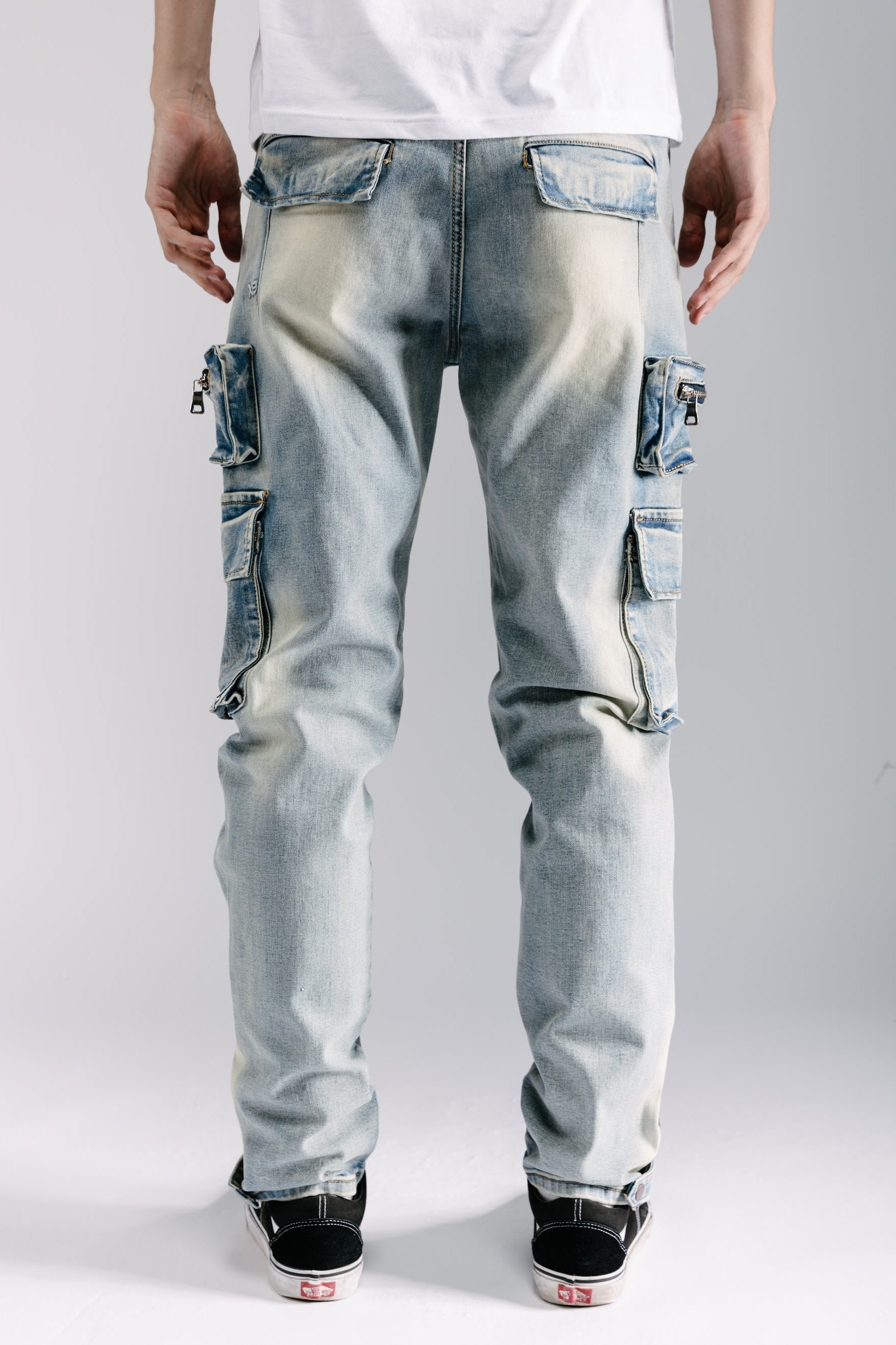 Skinny Fit Cargo Jeans