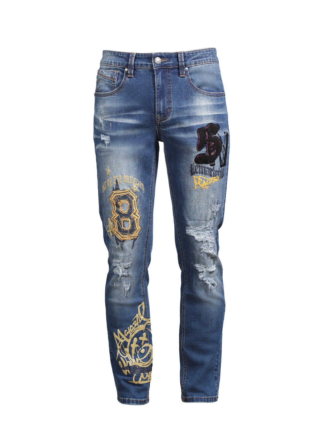 Out of the Ordinary Graphic Skinny Jeans