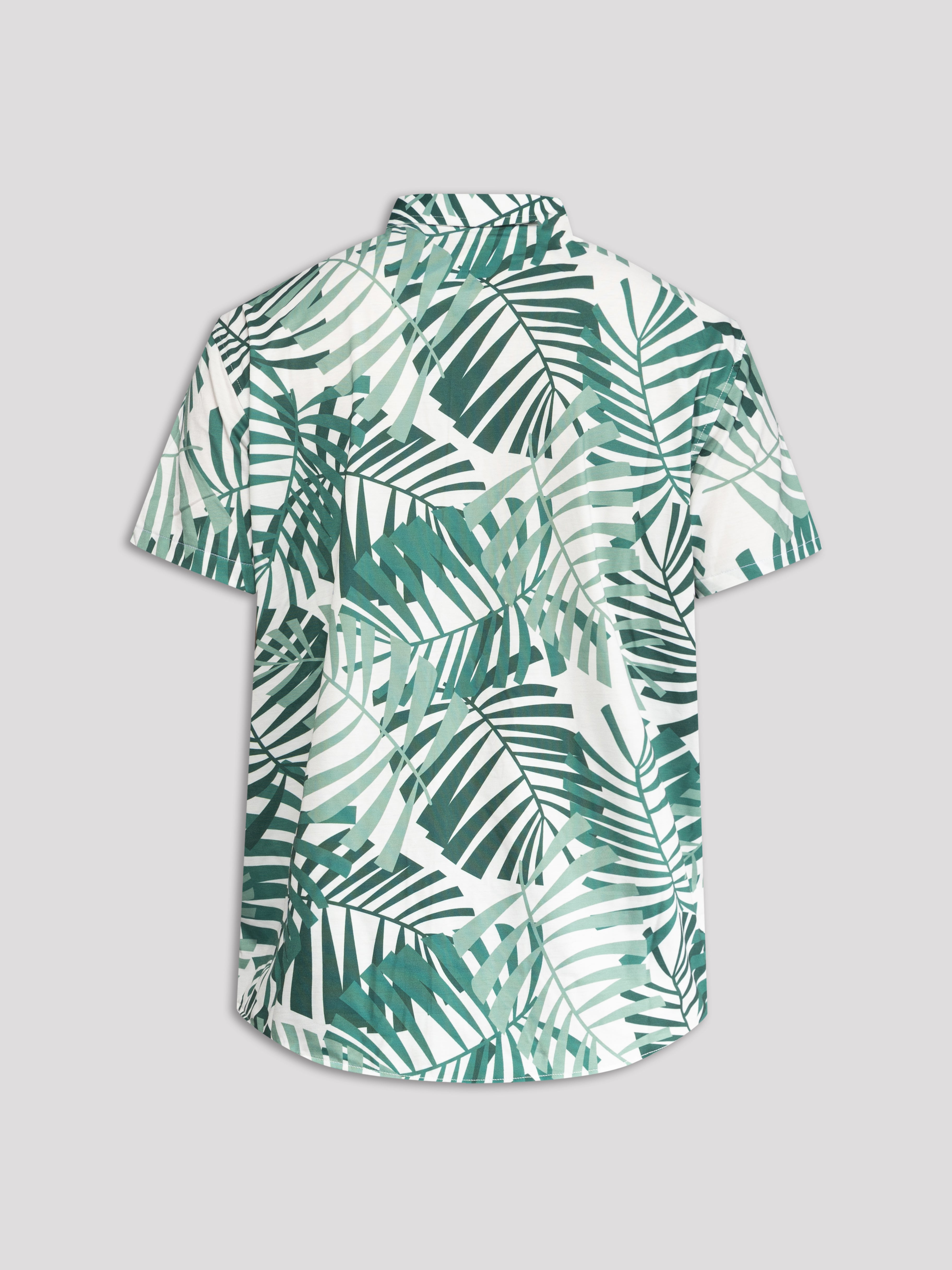 "Palms" Short Sleeve Button-Up Shirt