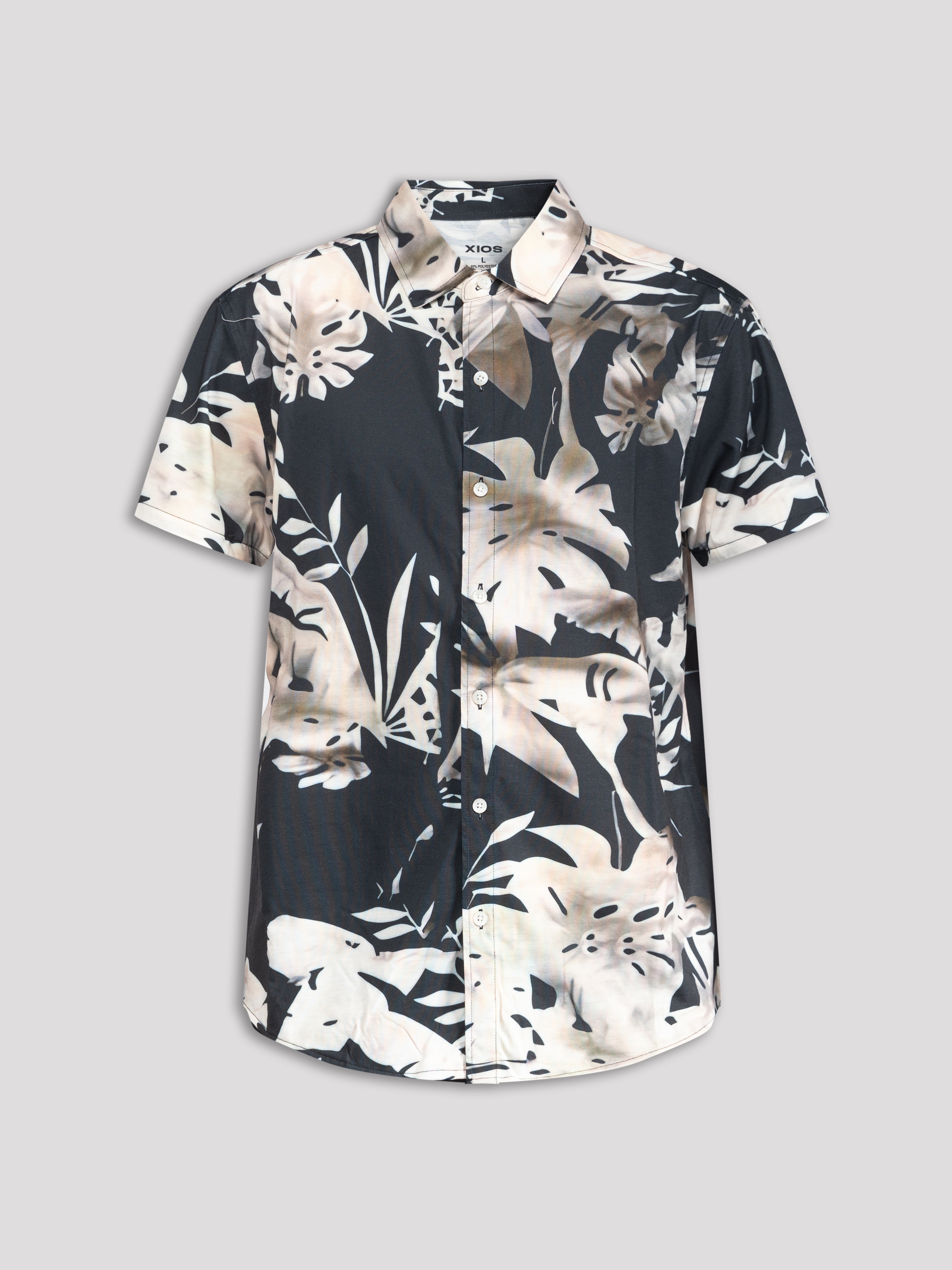 "Floral" Short Sleeve Button-Up Shirt