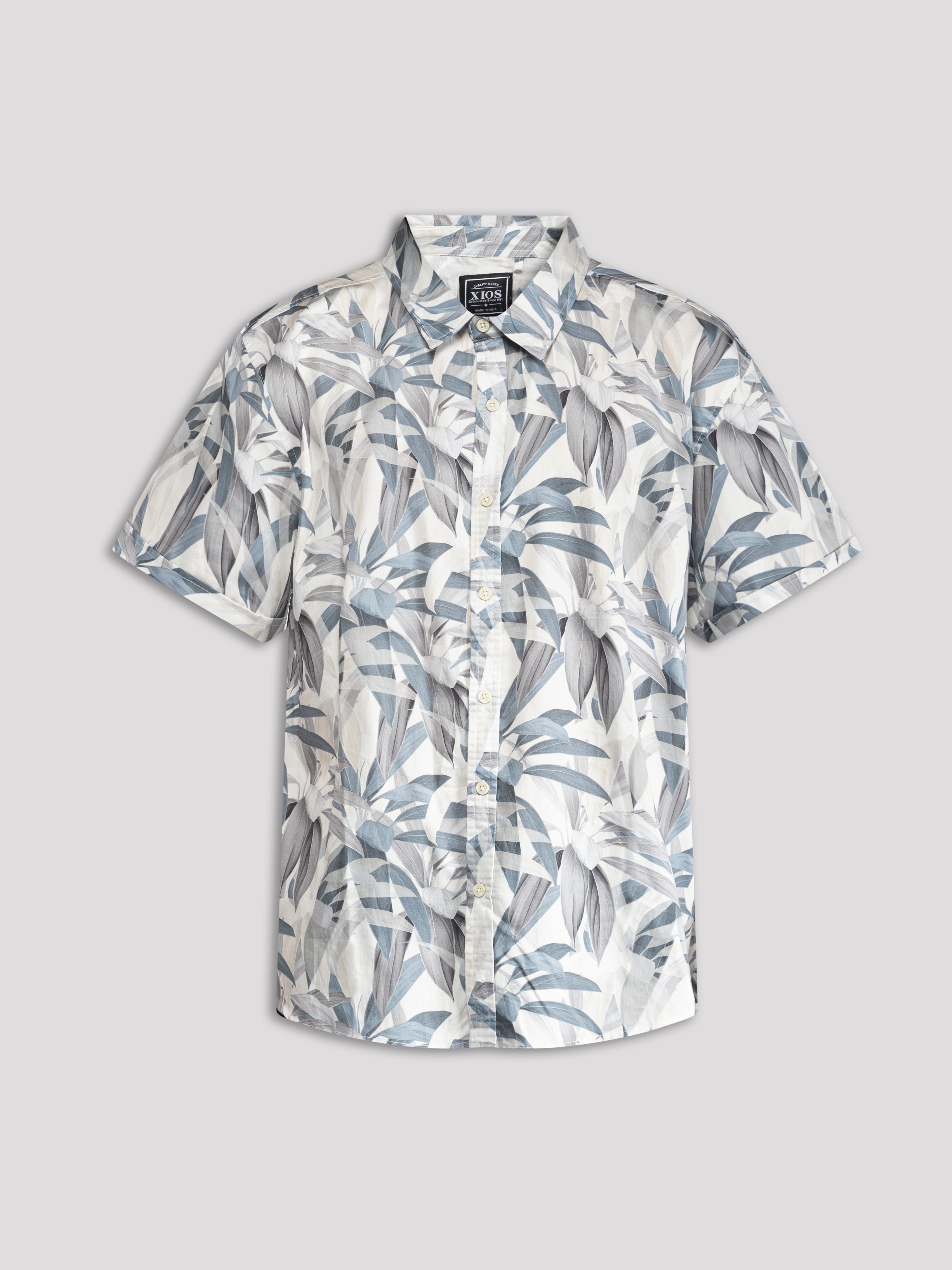 "Floral" Short Sleeve Button-Up Shirt