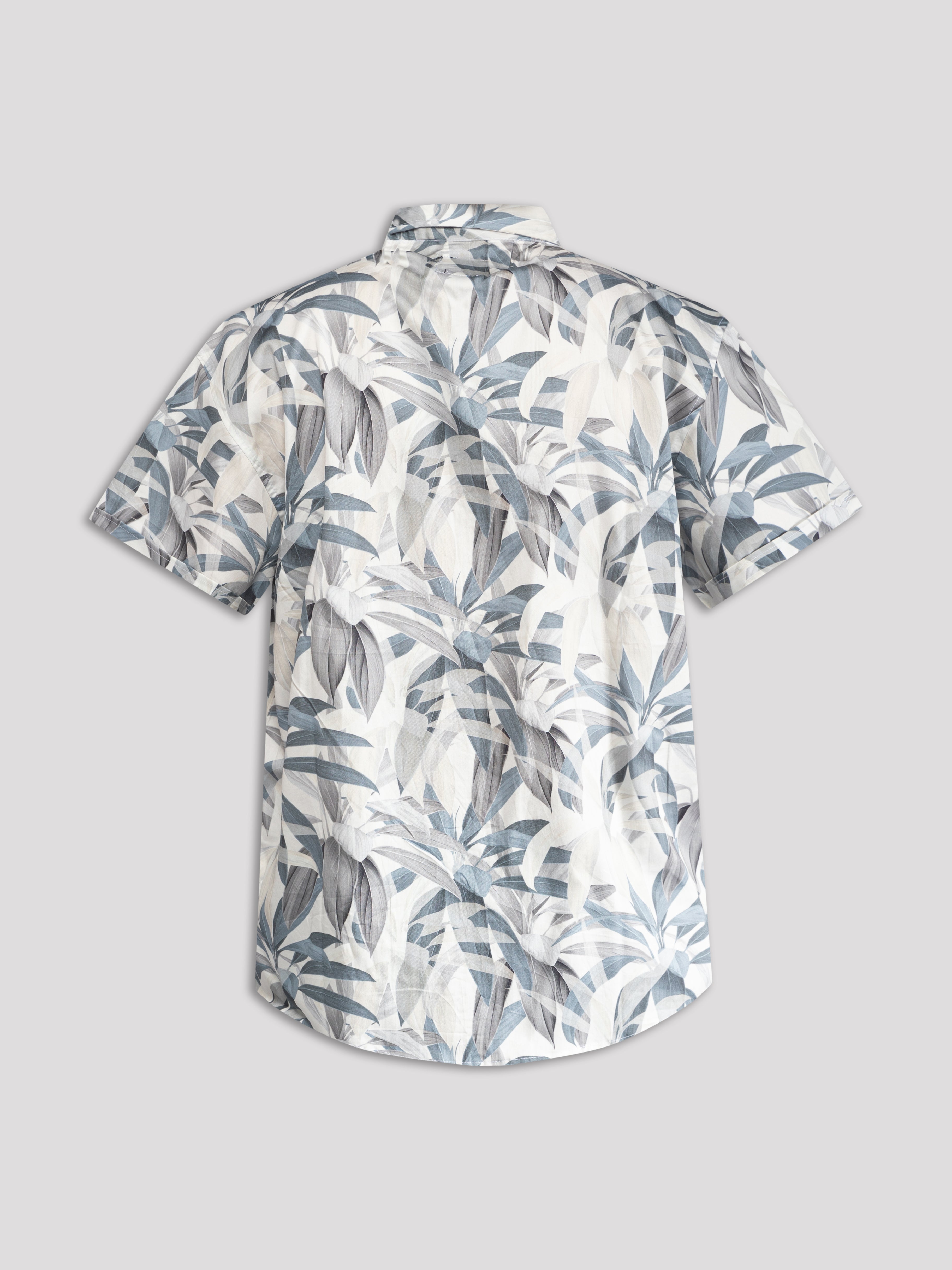 "Floral" Short Sleeve Button-Up Shirt