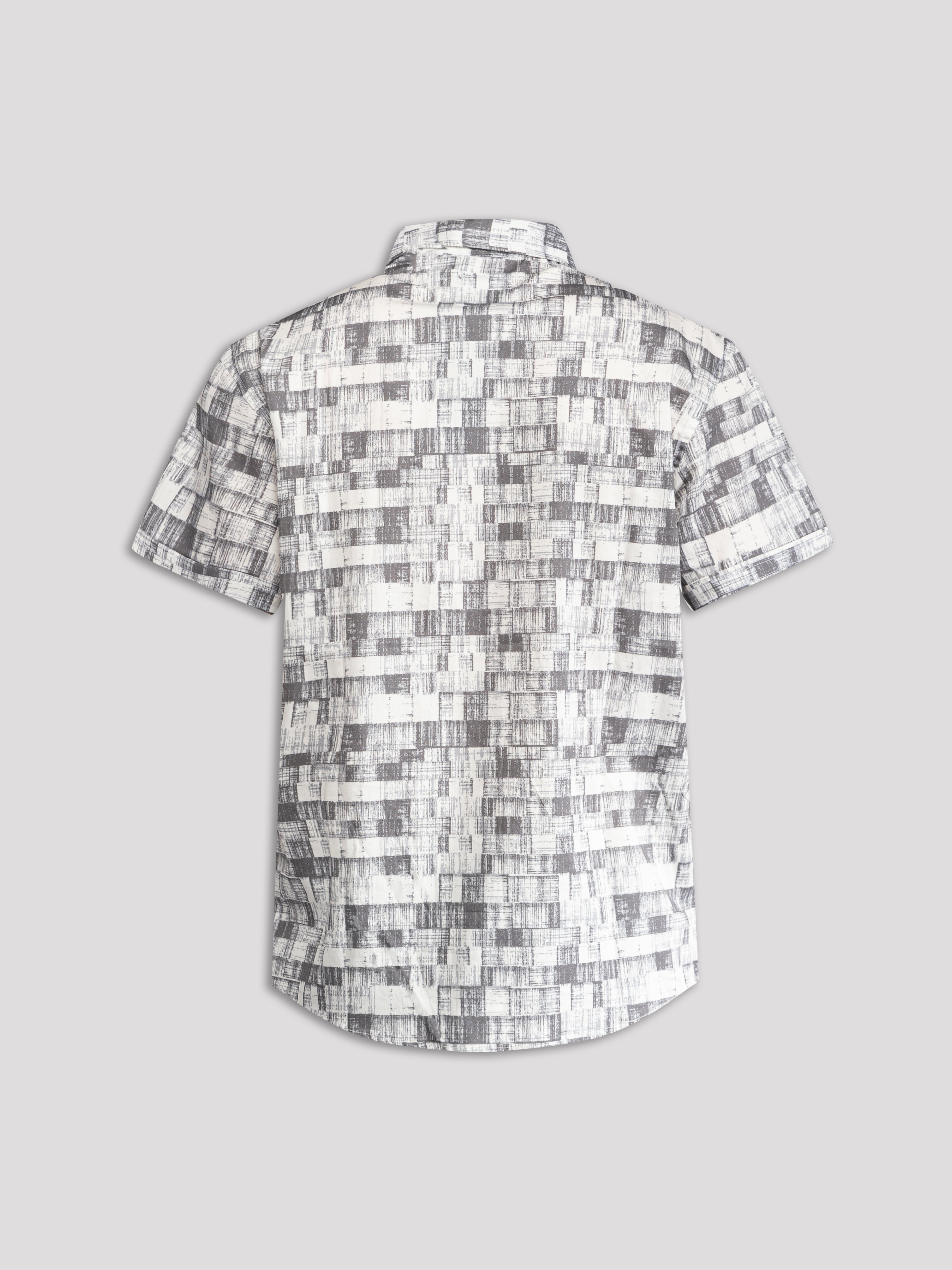 "Checker" Short Sleeve Button-Up