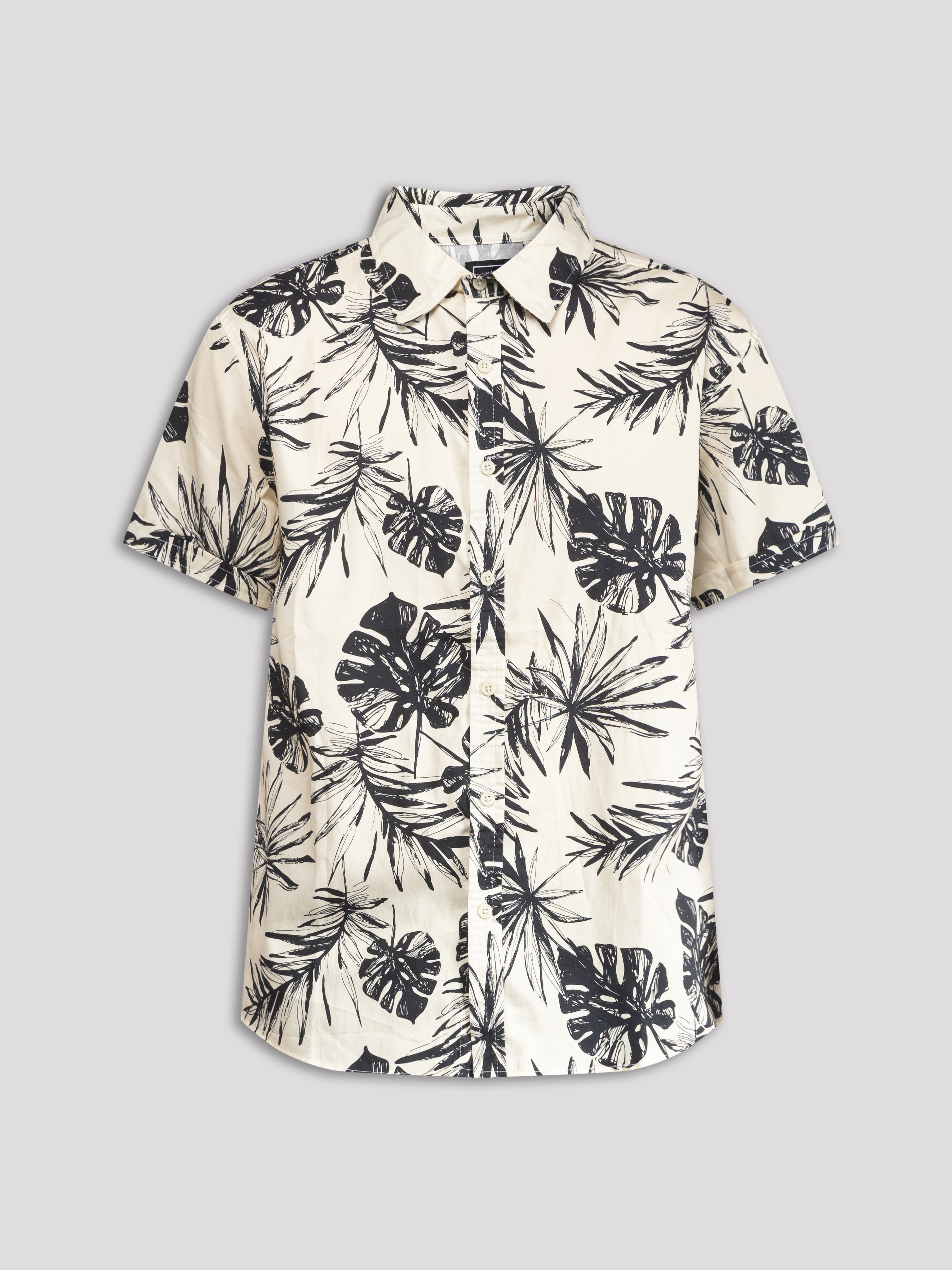 "Leaf" Short Sleeve Button-Up