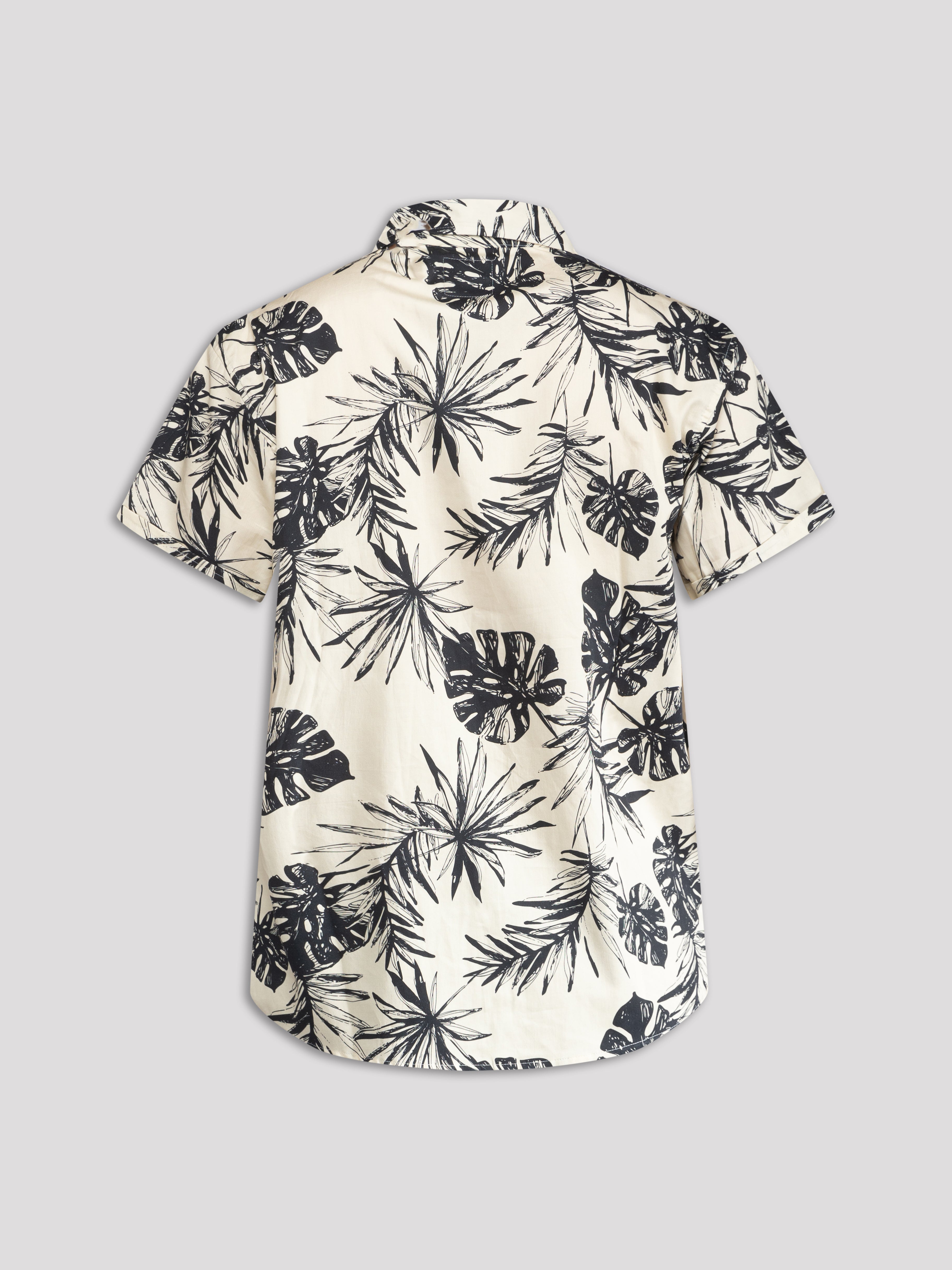 "Leaf" Short Sleeve Button-Up