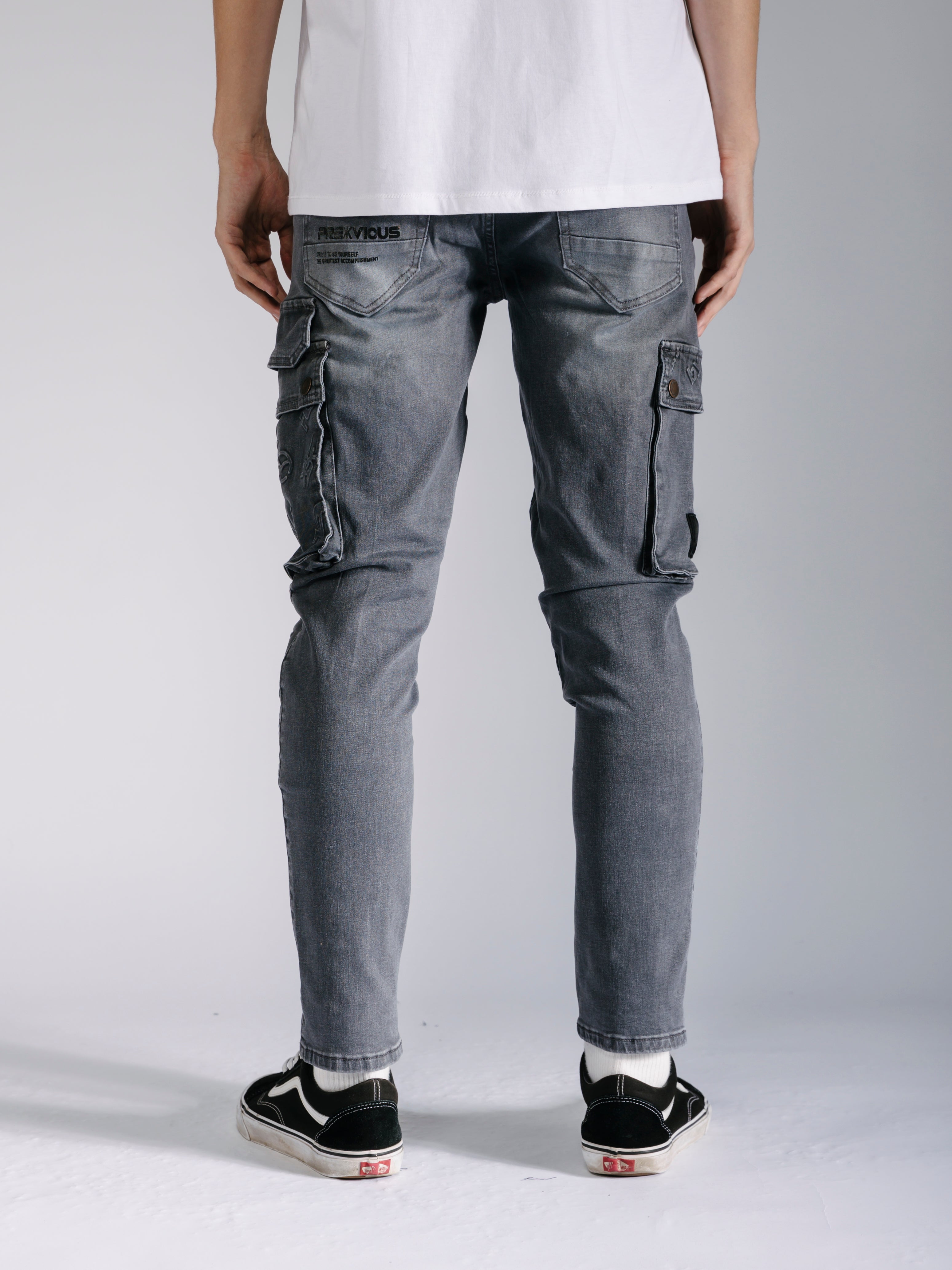 Skinny Fit Cargo Jeans