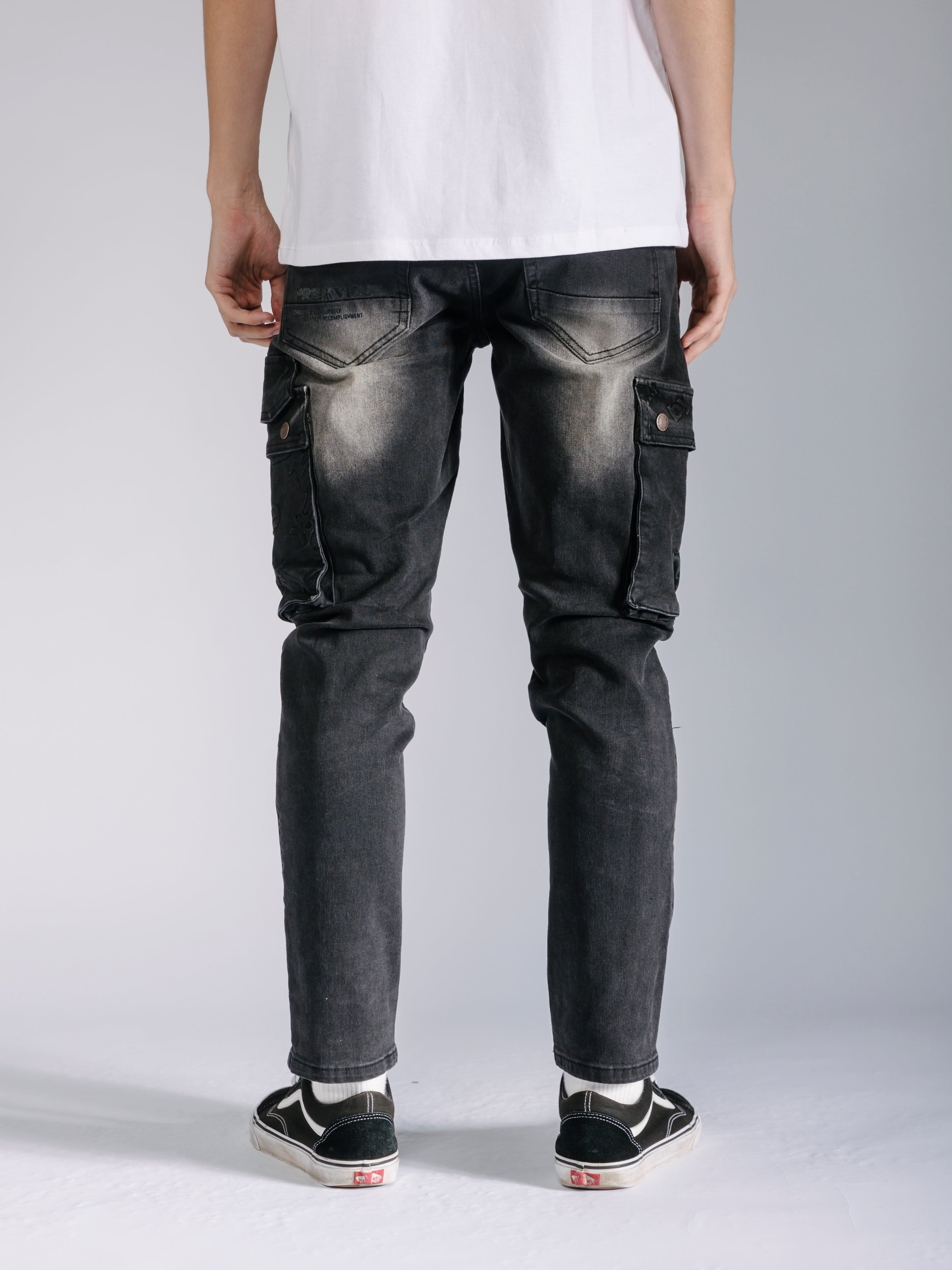 Skinny Fit Cargo Jeans