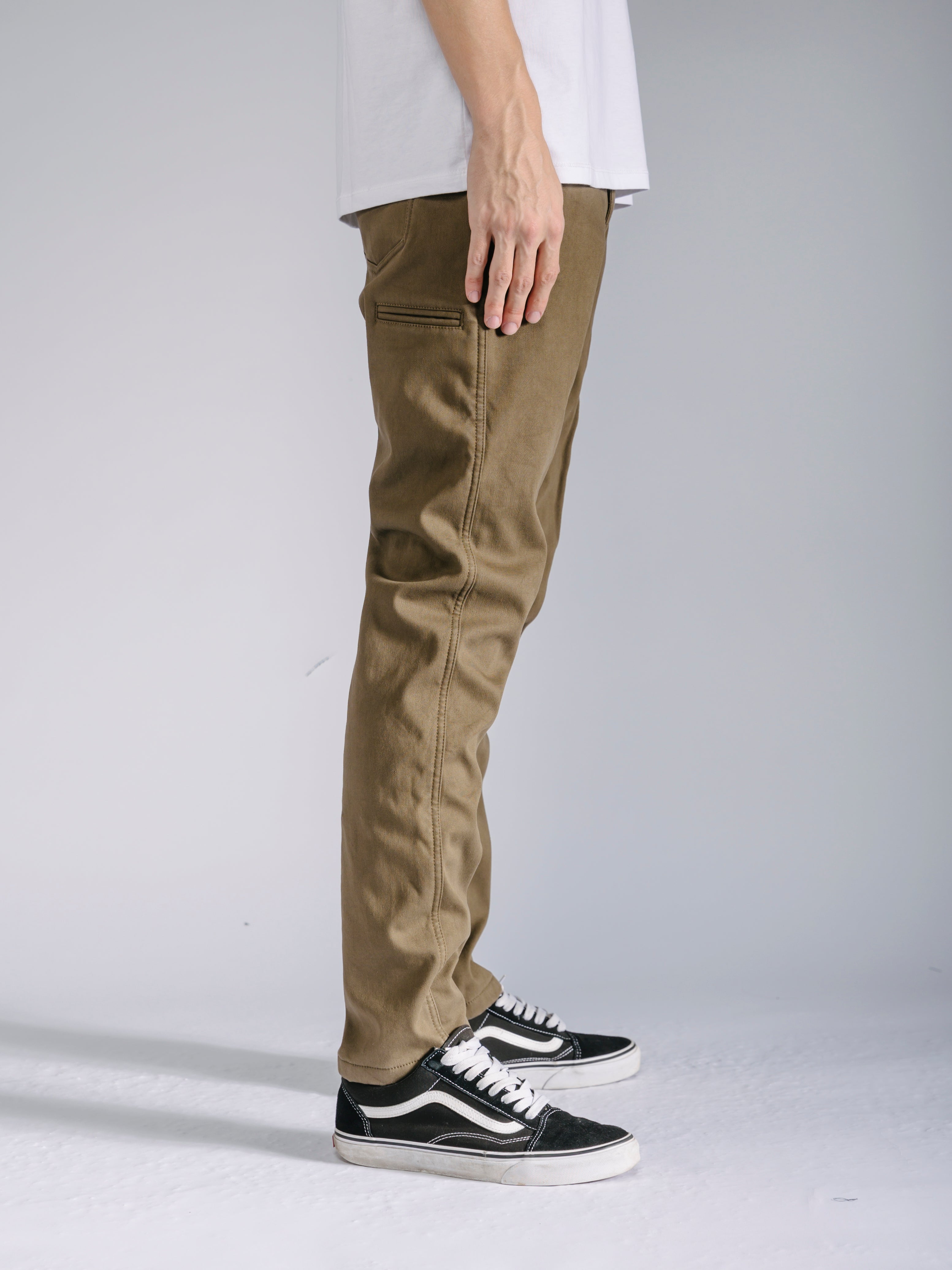 Fur Bonded Chino Pants