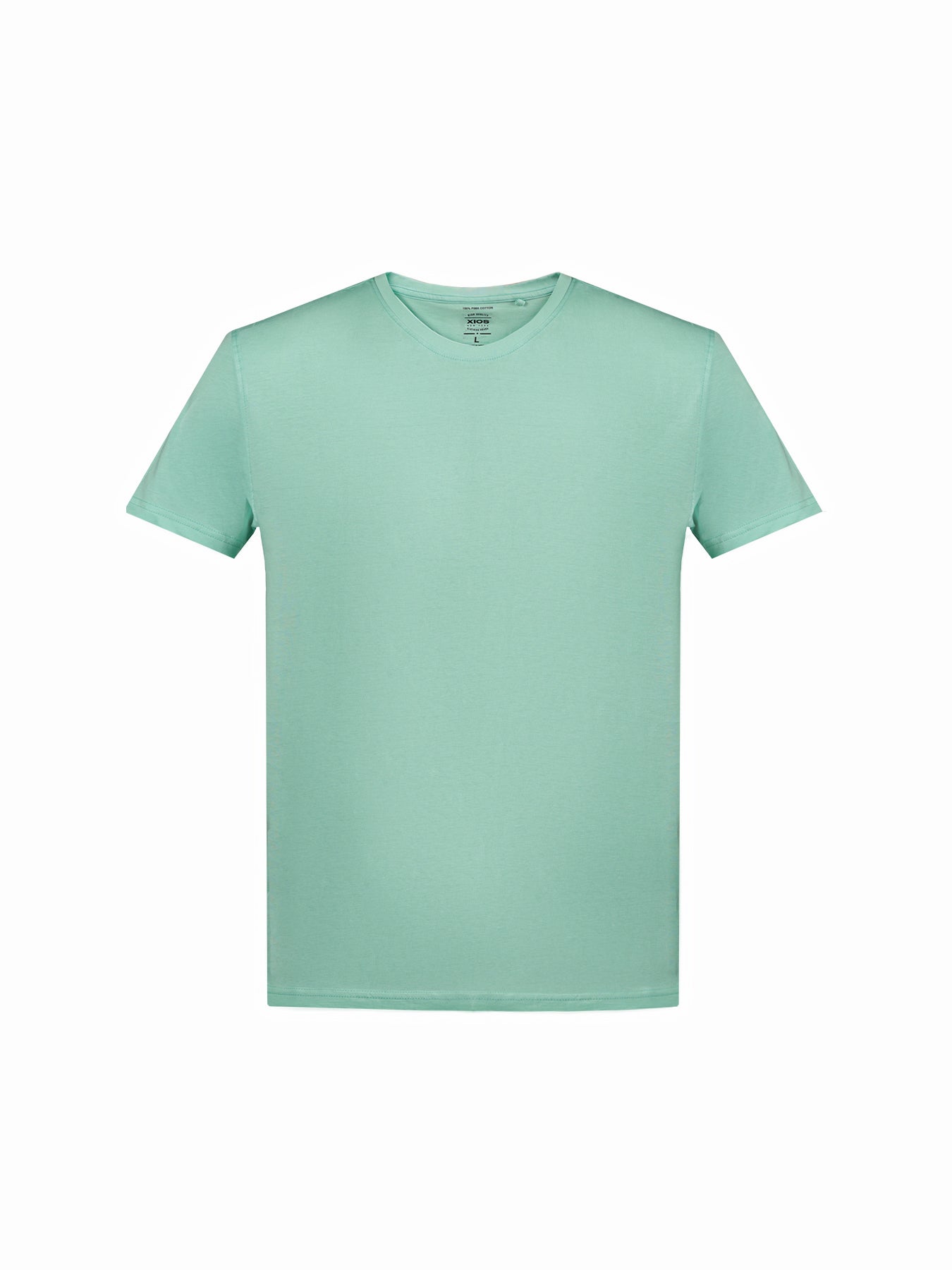 Camiseta basica con cuello redondo Verde Hielo S