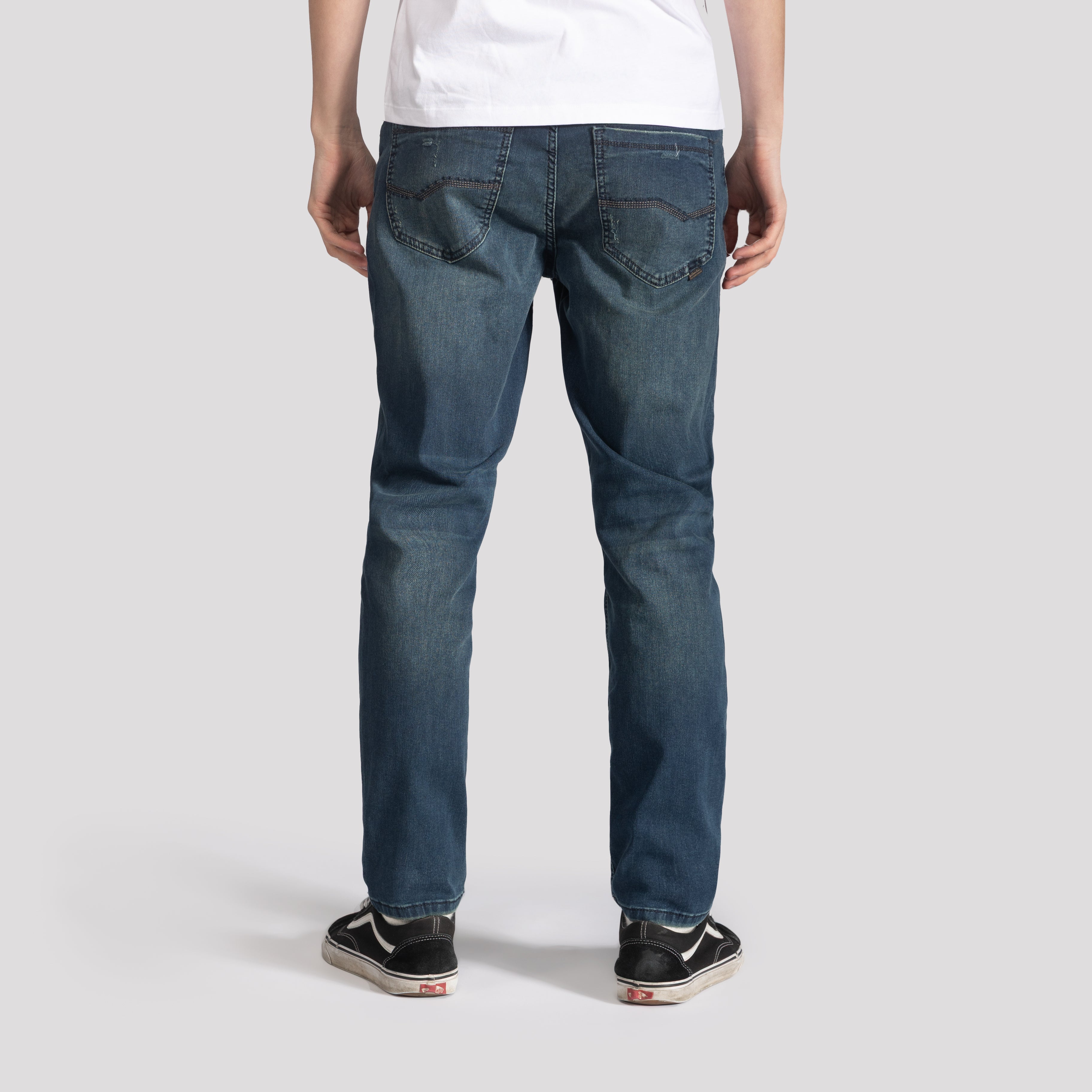 Lightly Ripped Knit Skinny Jeans - XIOS