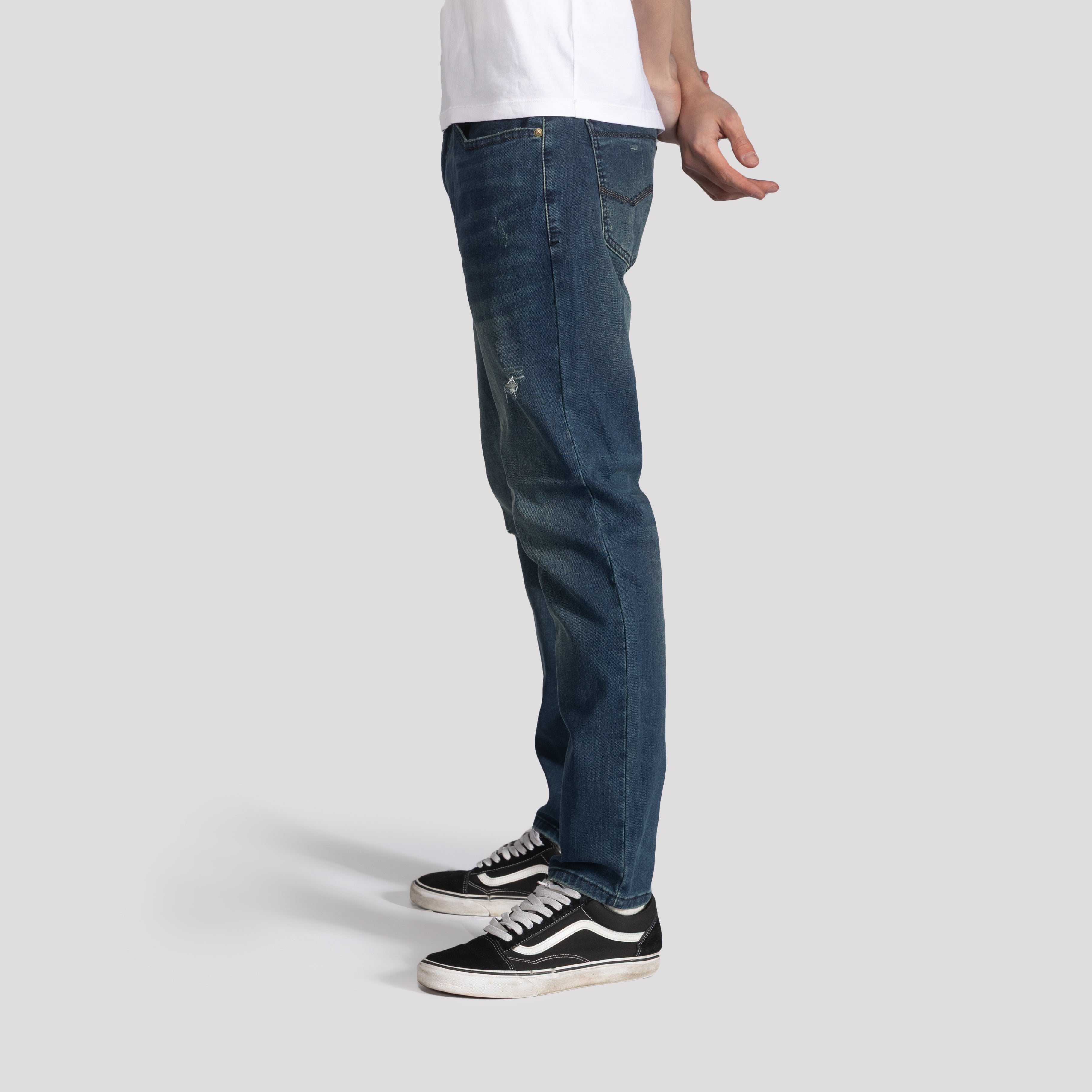 Lightly Ripped Knit Skinny Jeans - XIOS