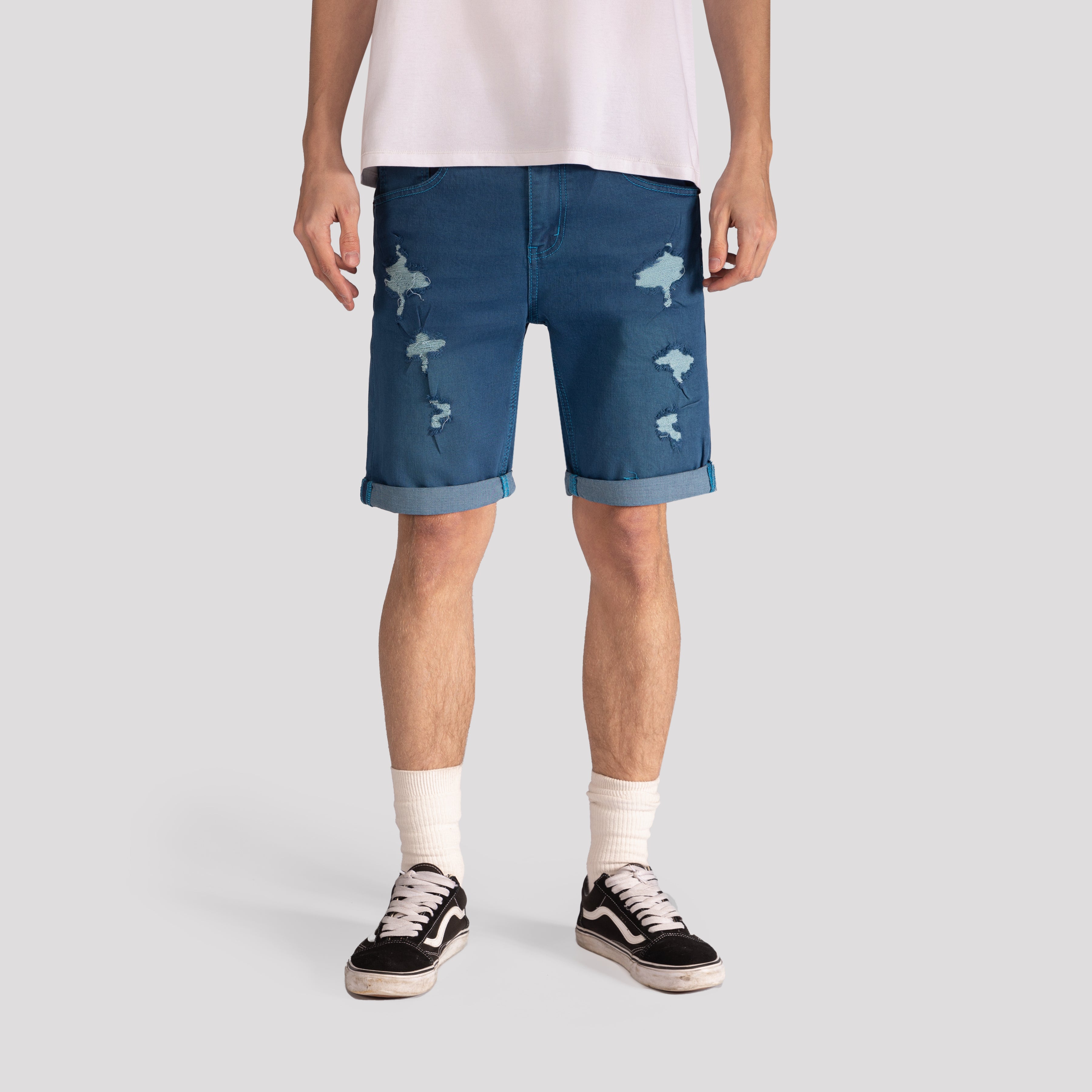 Over Dyed Denim Shorts - XIOS