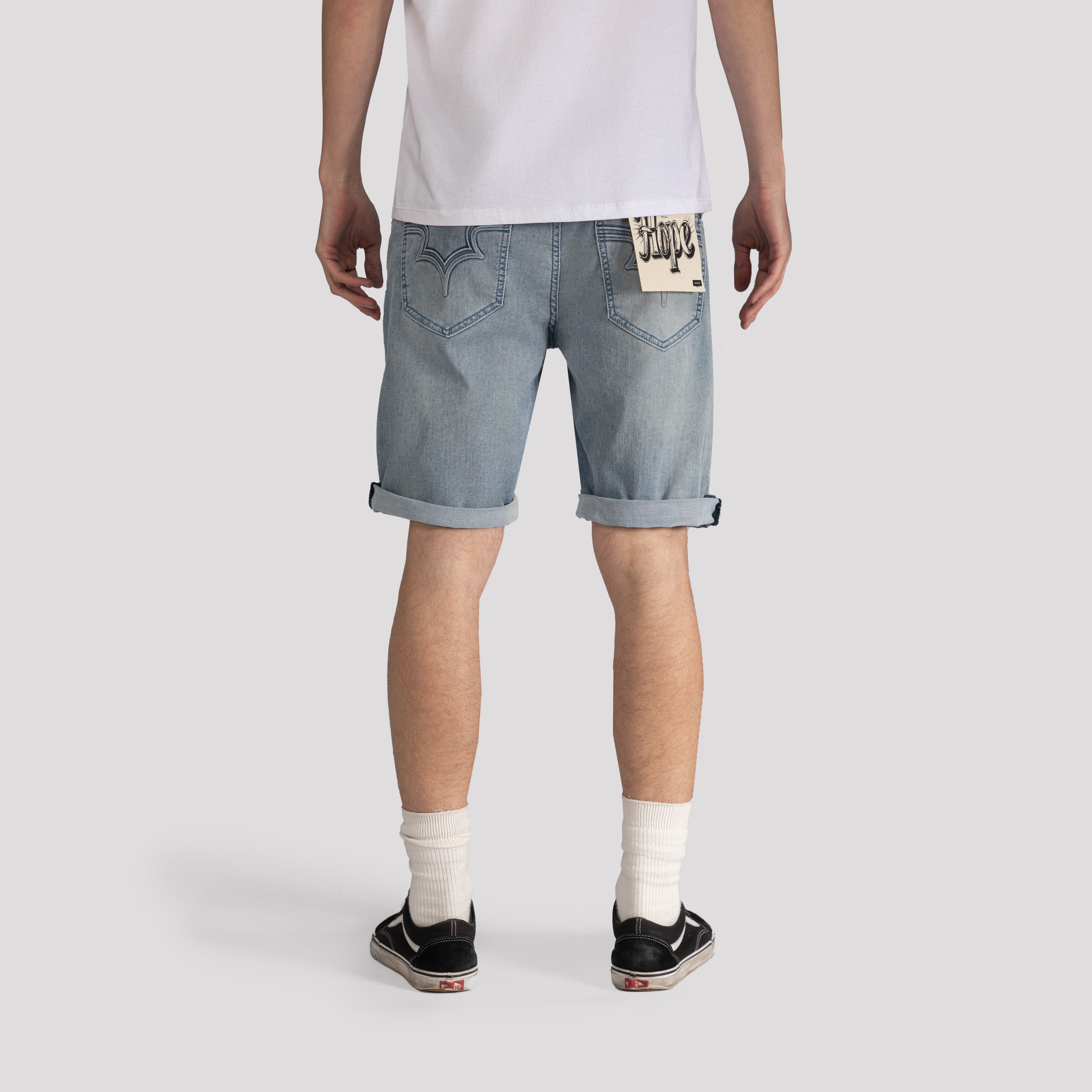 Slightly Ripped Denim Shorts - XIOS