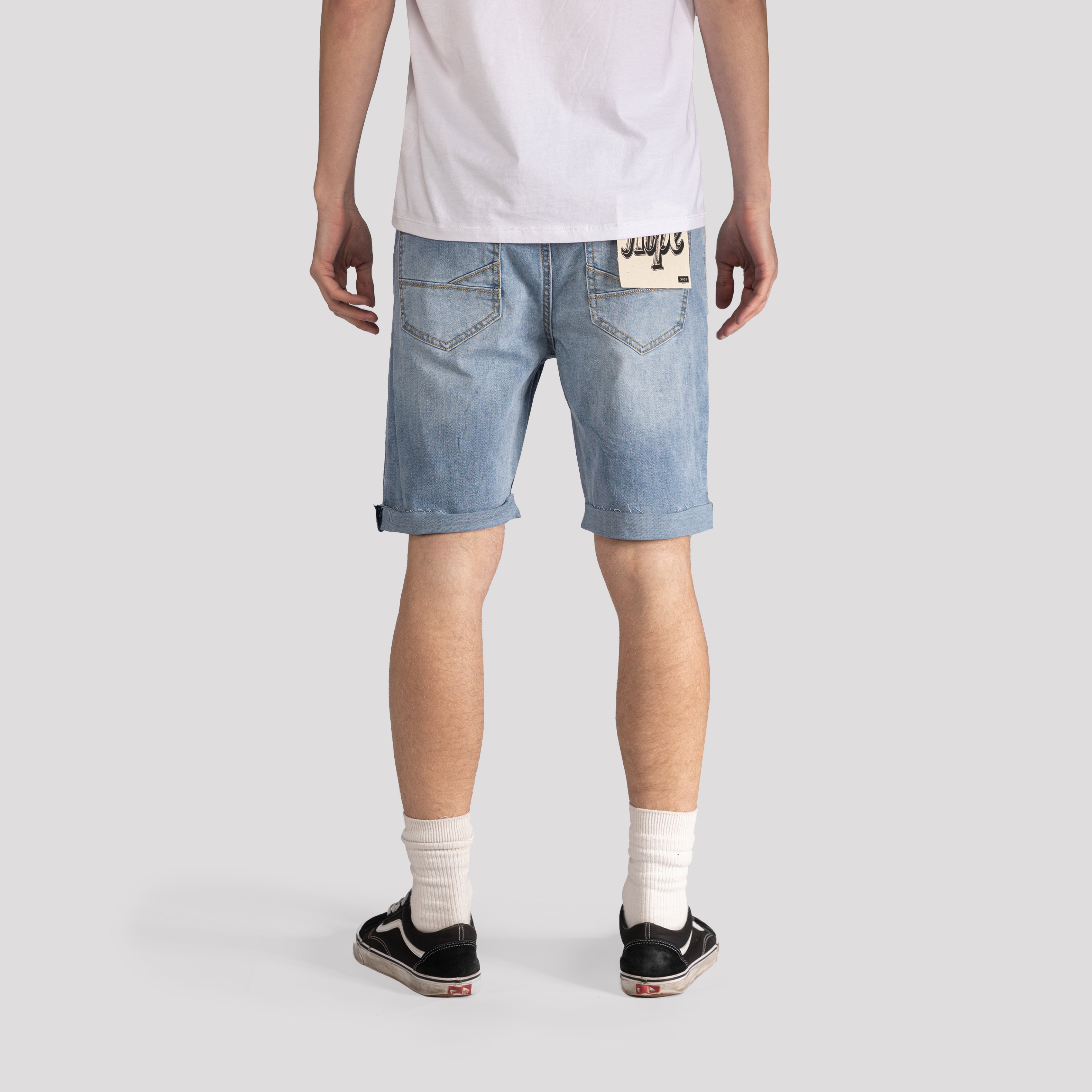 Slightly Ripped Denim Shorts - XIOS