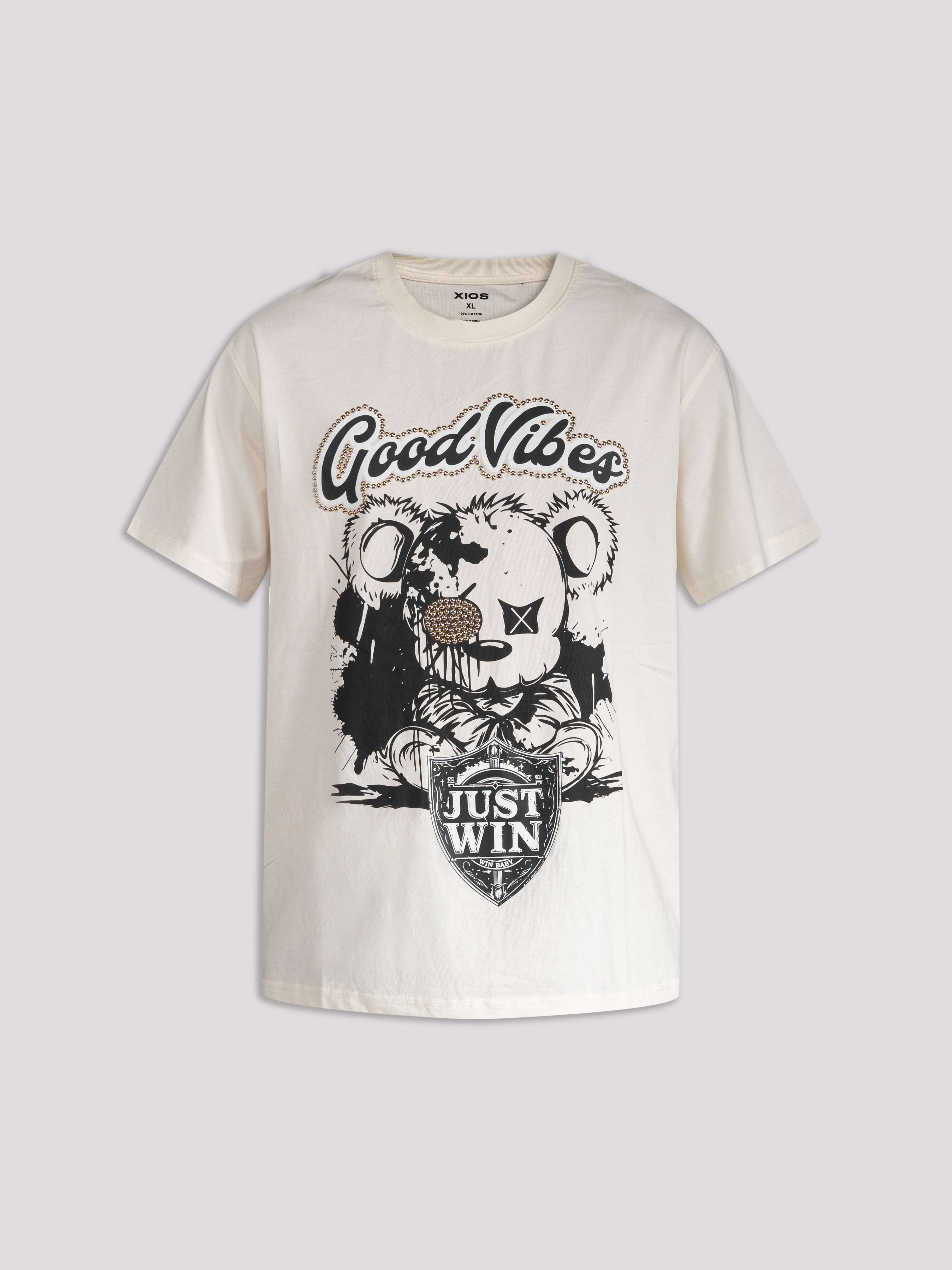 "Good Vibes Bear" Graphic Tee - XIOS