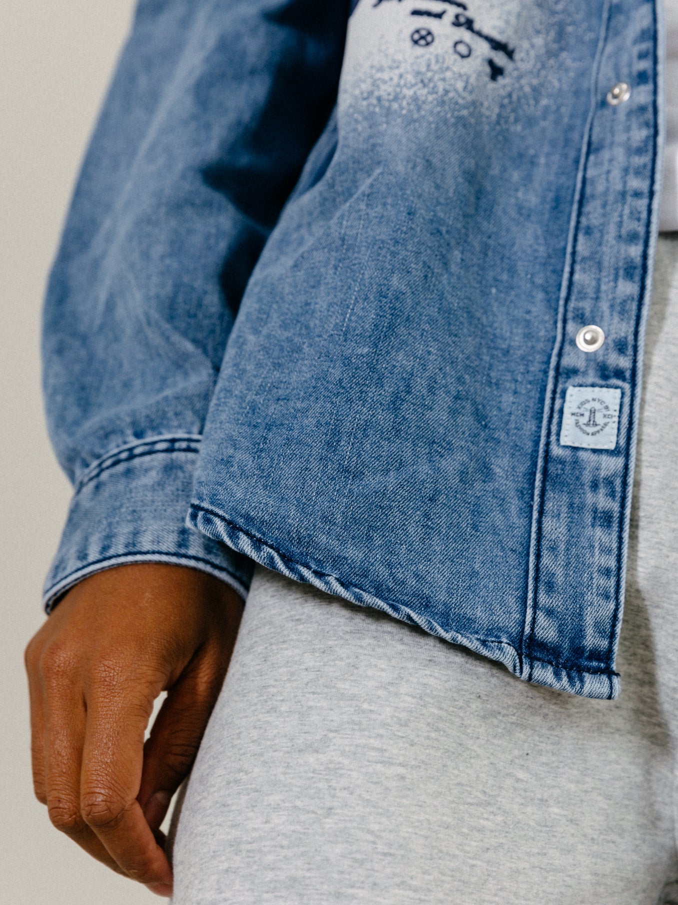 "Bold" Denim Long Sleeve Button Down