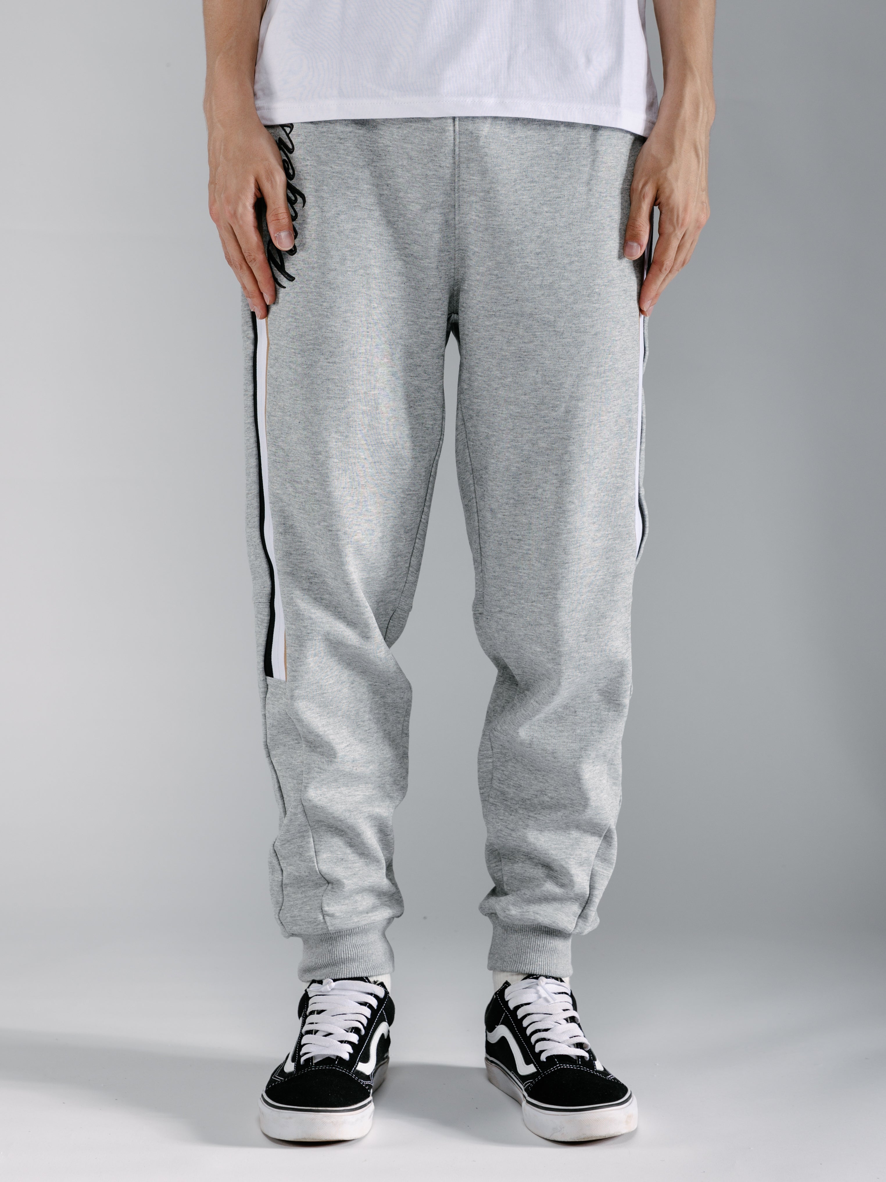 Joggers with Side Lines - Black / XS