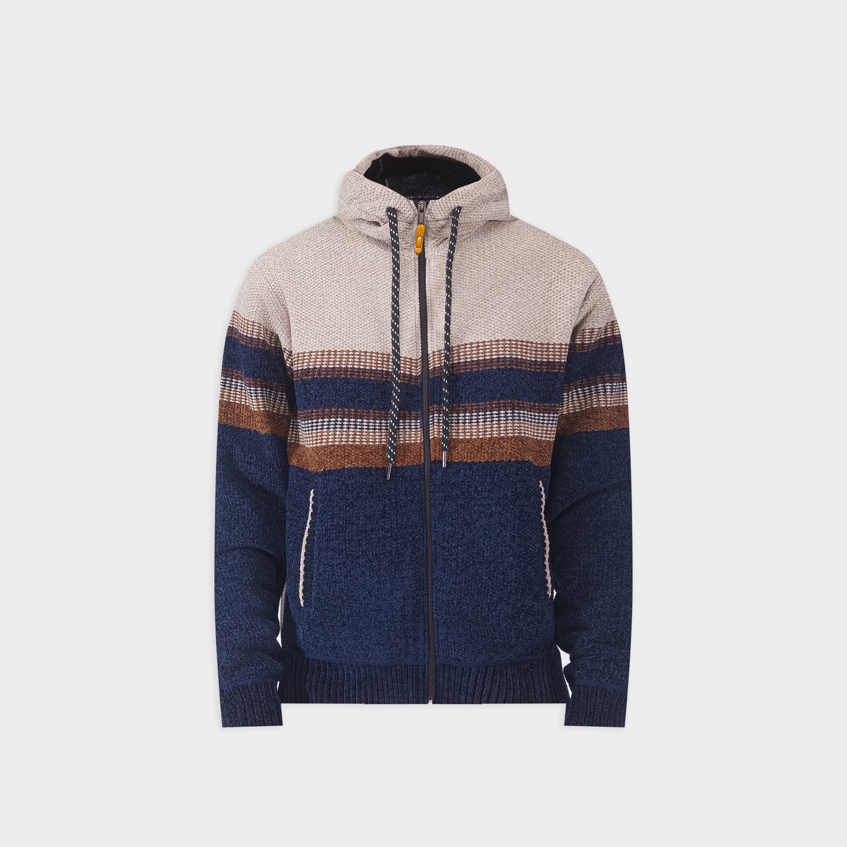 Hooded Full-Zip Sweater