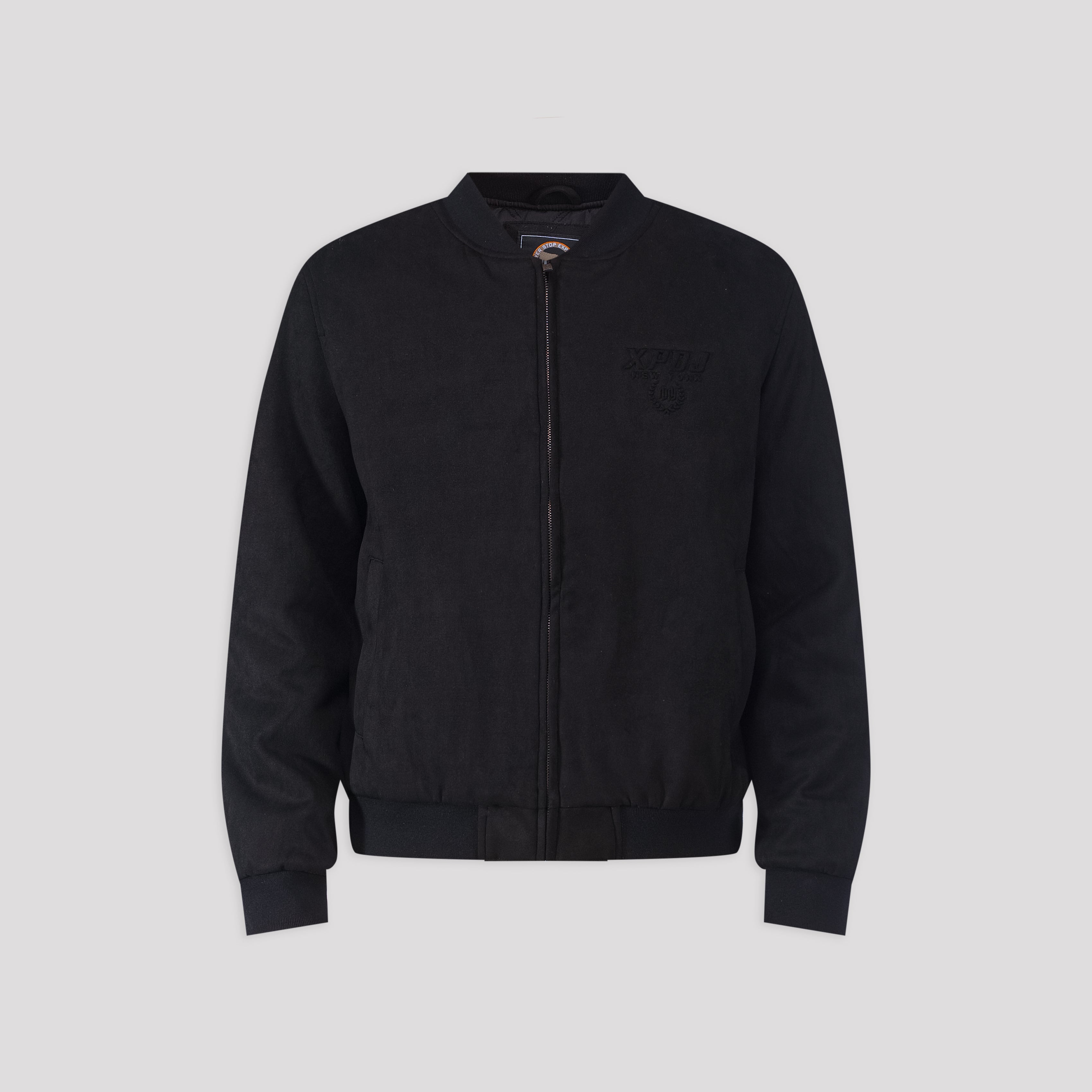 Suede Textured Bomber Jacket