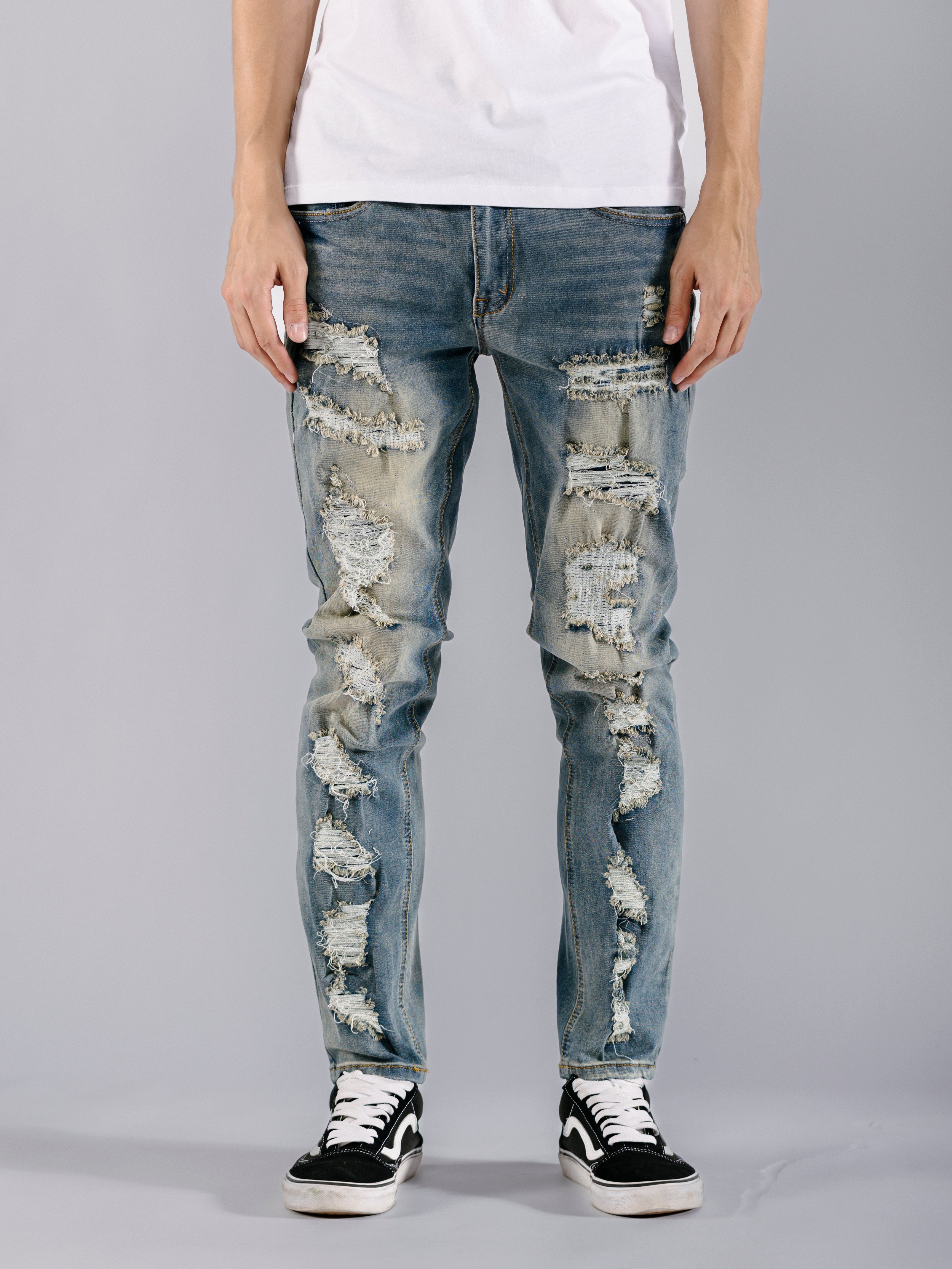 Heavy Ripped Skinny Jeans