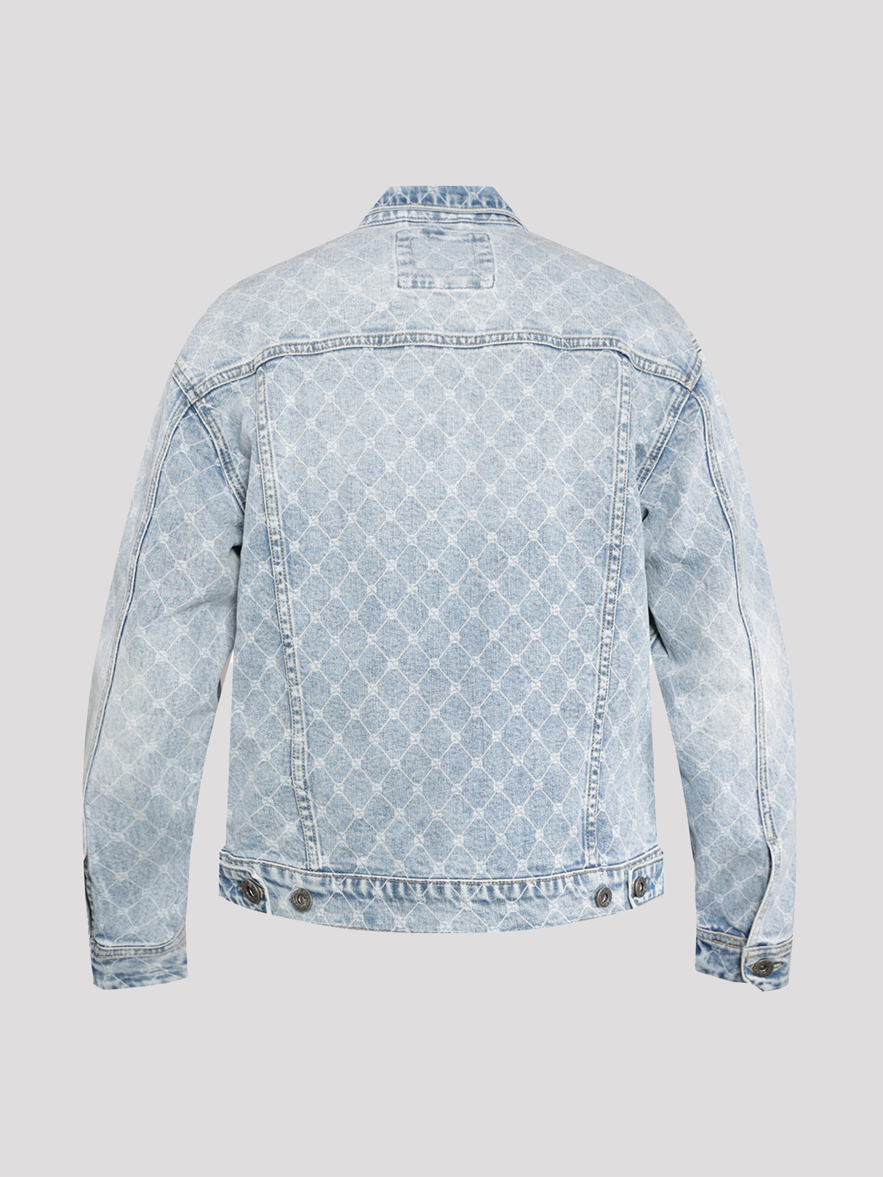 Net Pattern Denim Jacket