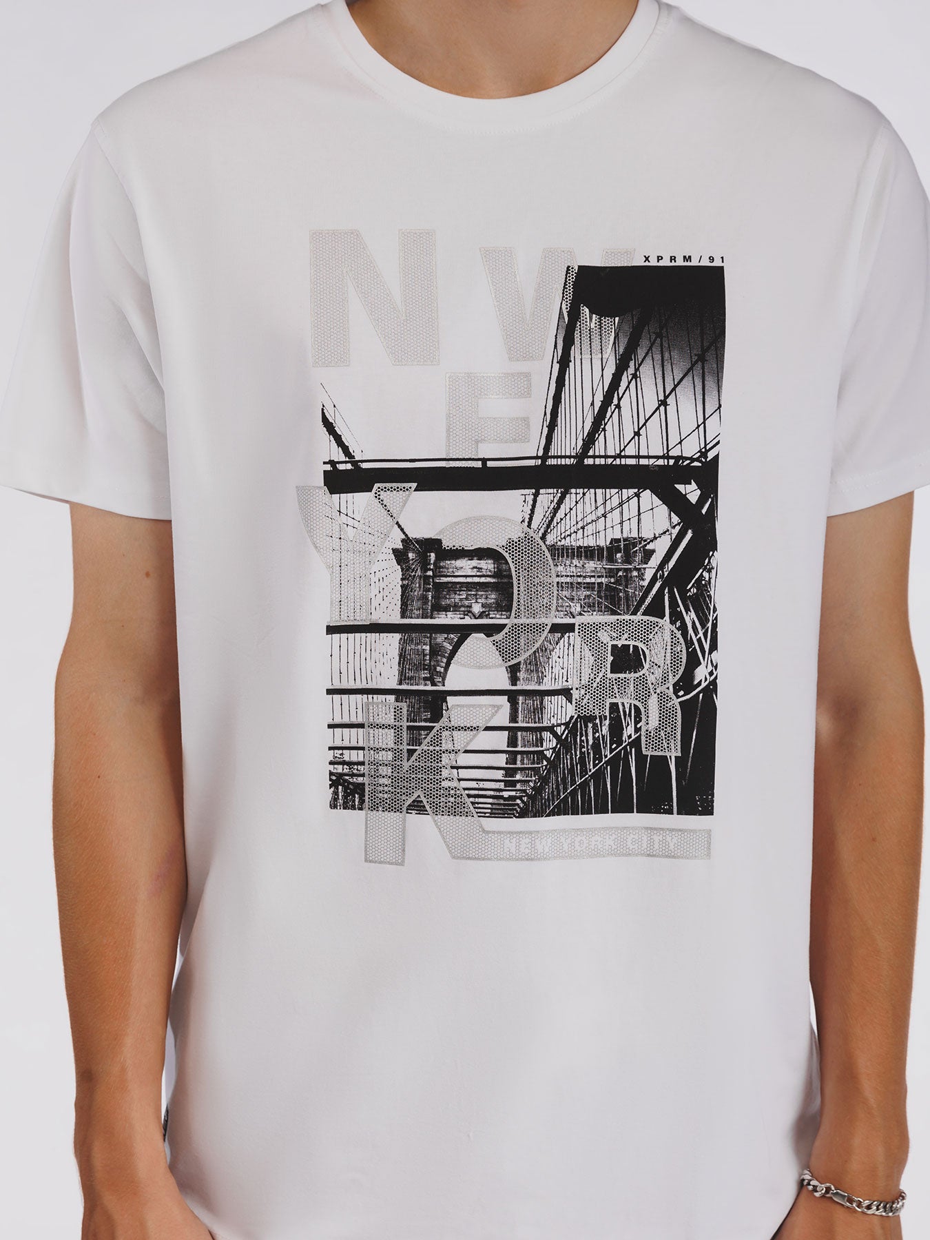 Camiseta con gráfico "Puente de Brooklyn"